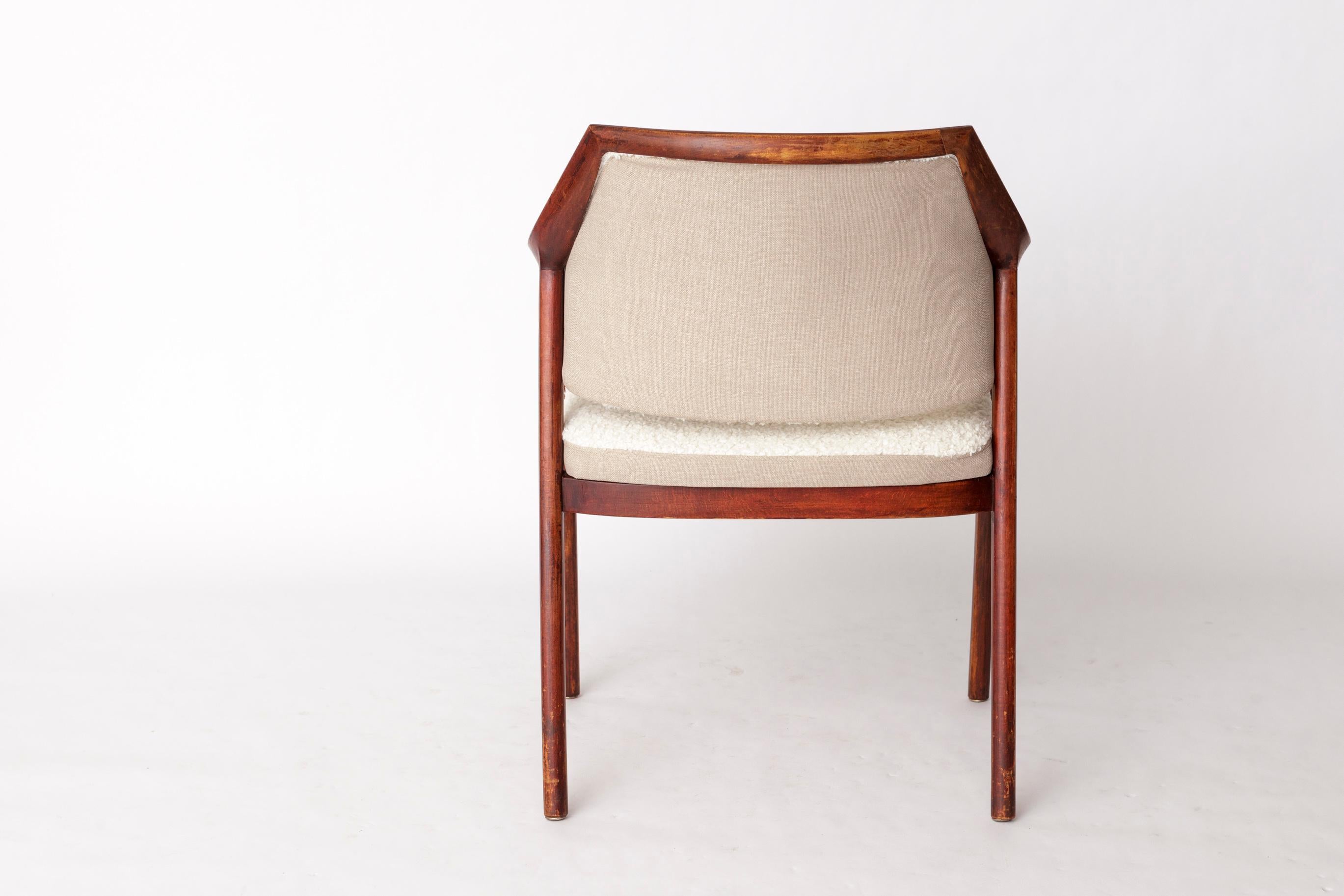 1 de 4 Sillón Vintage de Slagelse - Diseño sueco de los años 60, madera de haya y lana en Bueno estado para la venta en Hannover, DE
