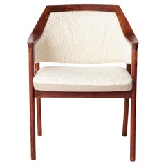1 of 4 Vintage Armchair by Slagelse – 1960s Swedish Design, Beech Wood & Wool