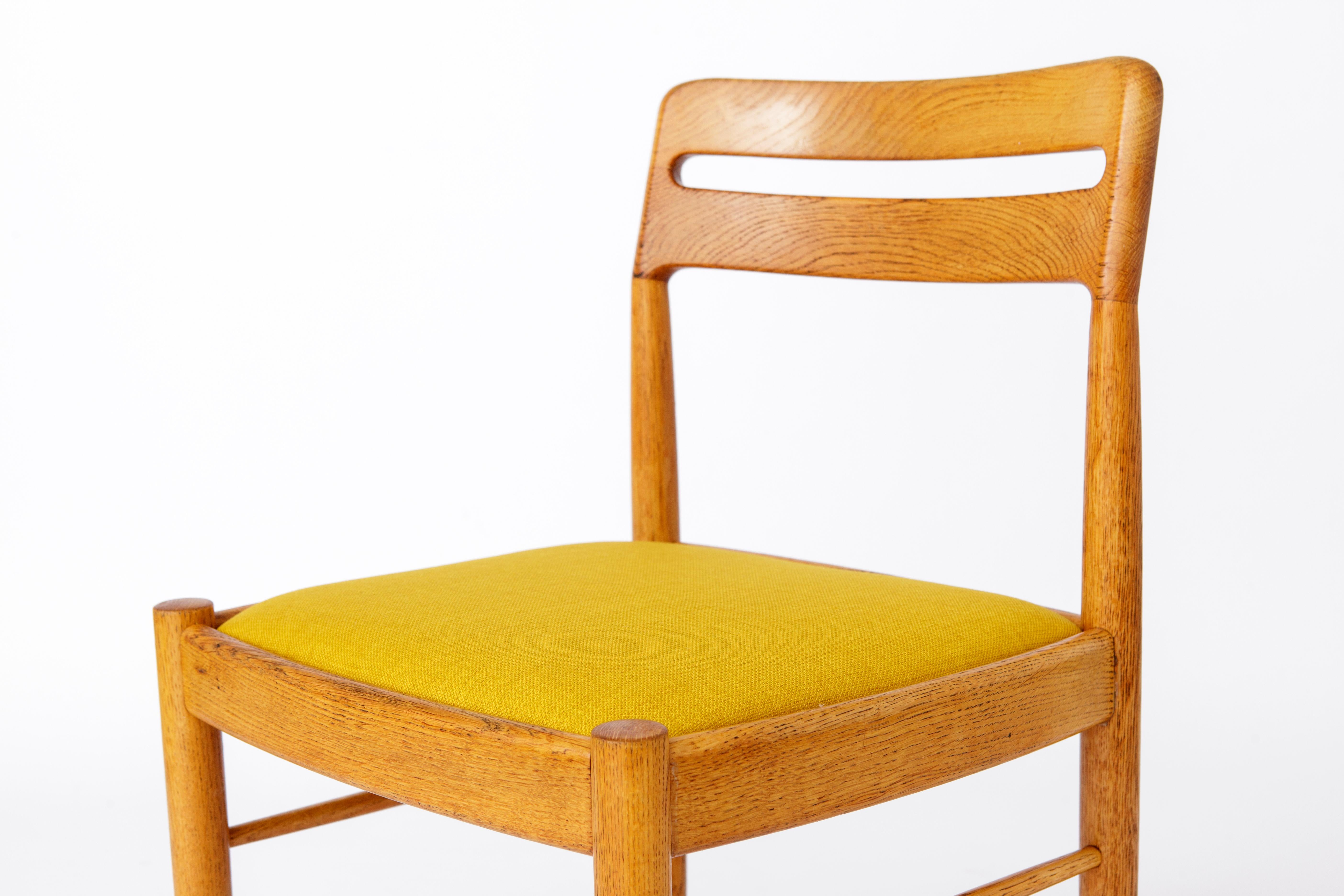 Polished 1 of 4 Vintage Chair Bramin Danish 60s-70s Oak For Sale