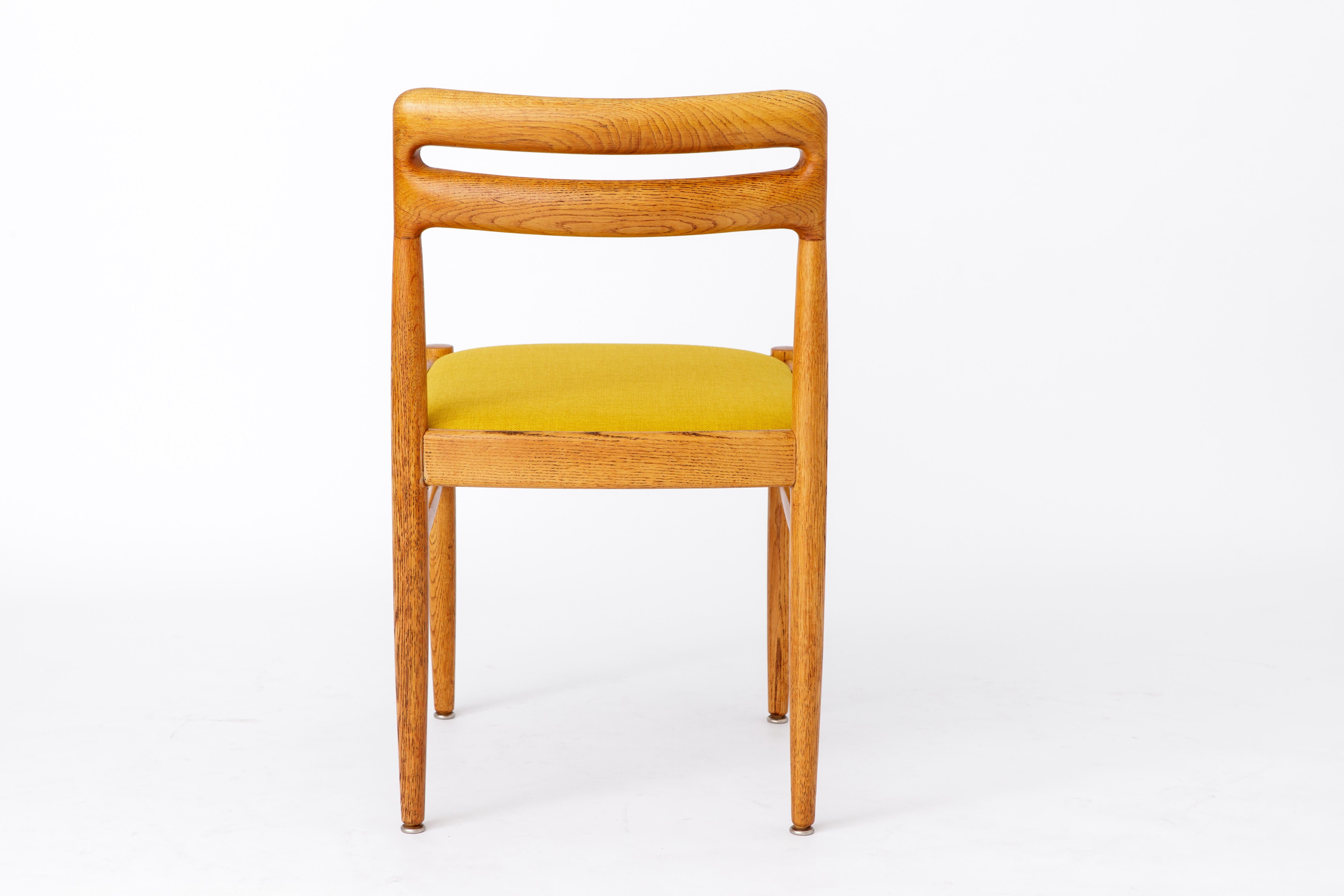 1 of 4 Vintage Chair Bramin Danish 60s-70s Oak For Sale 1