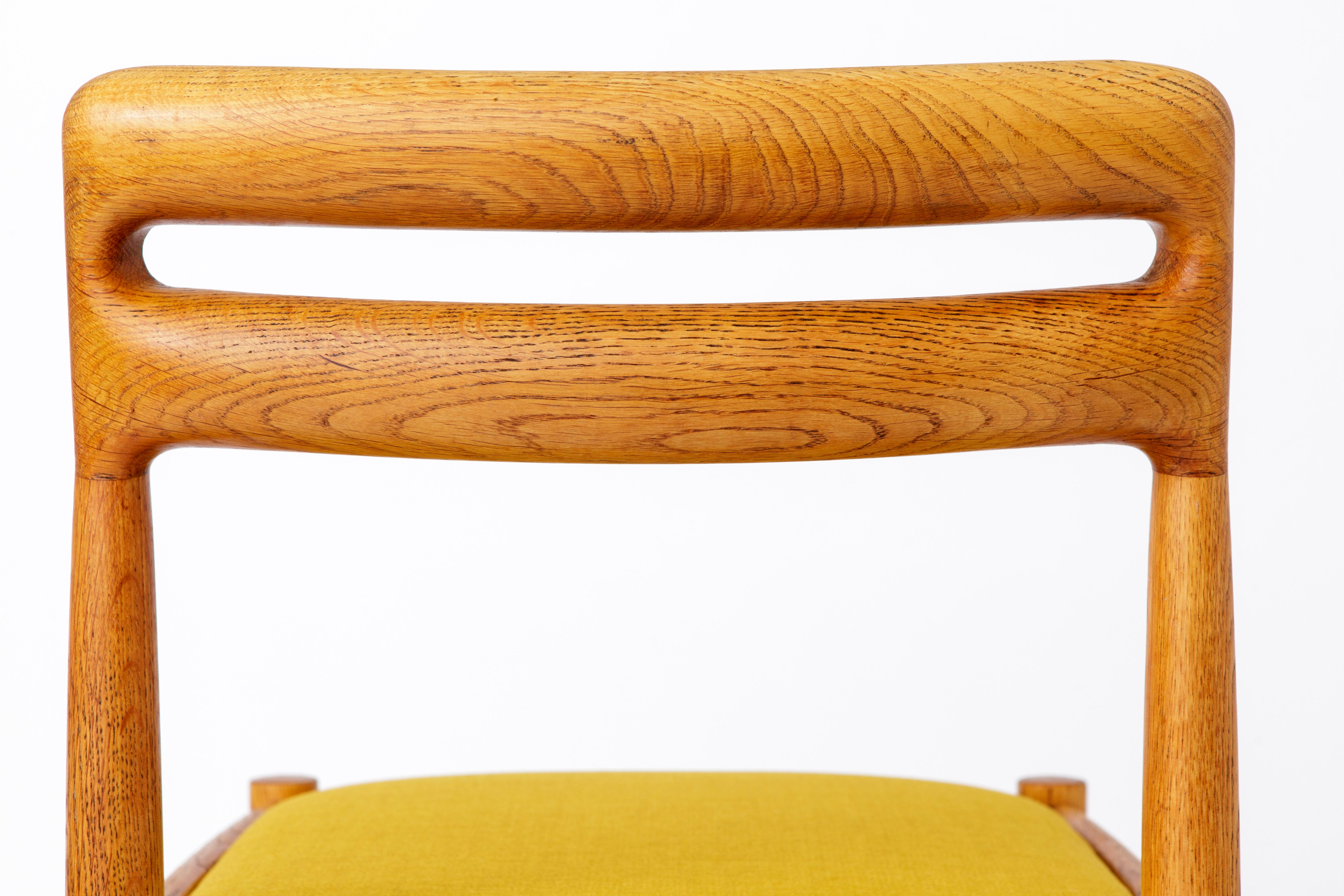 1 of 4 Vintage Chair Bramin Danish 60s-70s Oak For Sale 2