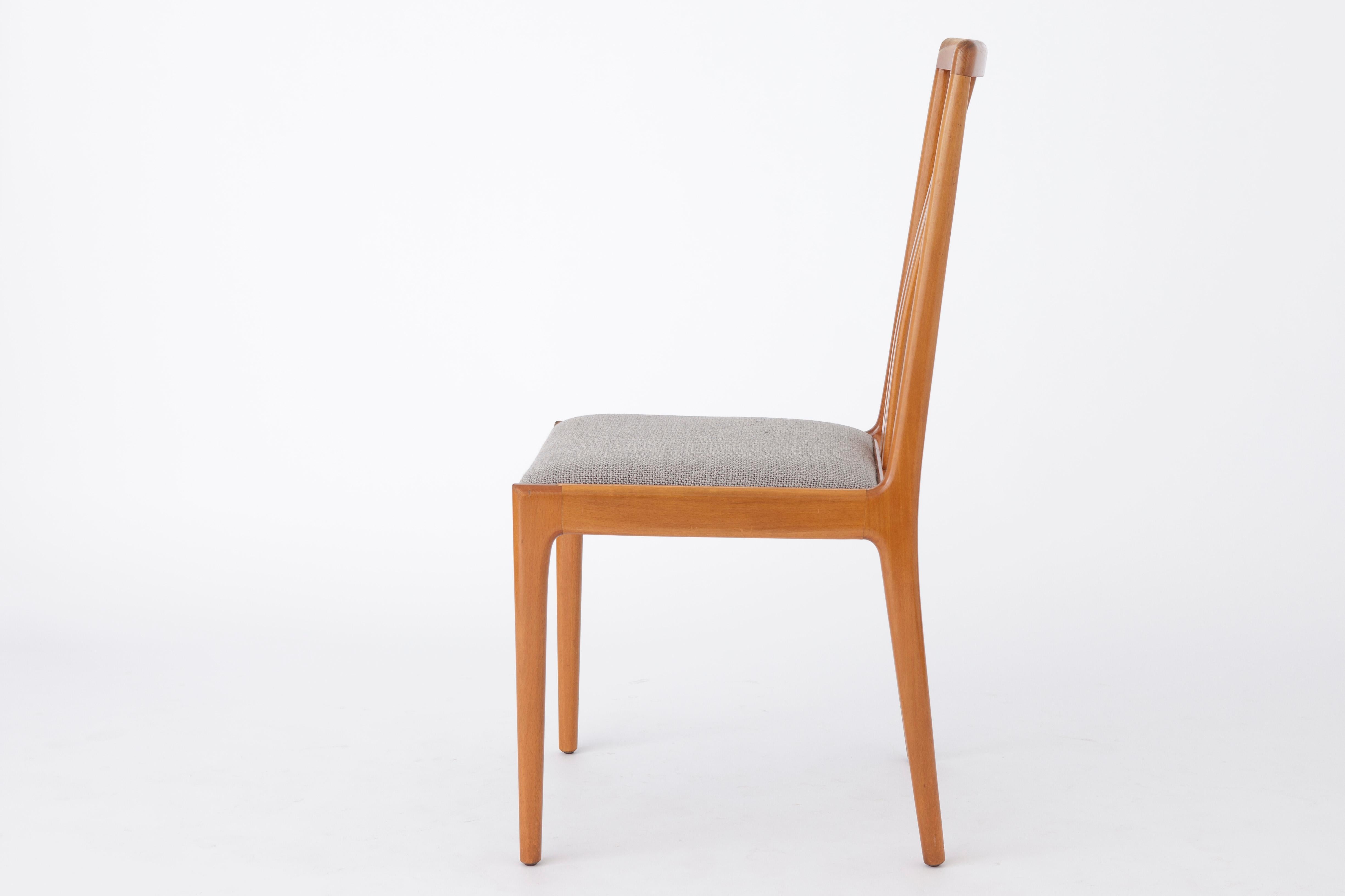Teak 1 of 6 Vintage Chairs by Lübke, Germany 1970s