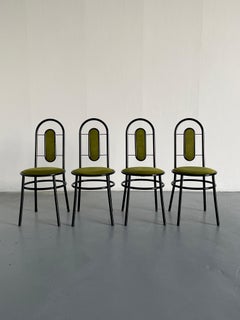 1 of 4 Vintage Italian Postmodern Sculptural Dining Chairs in Memphis Style, 80s