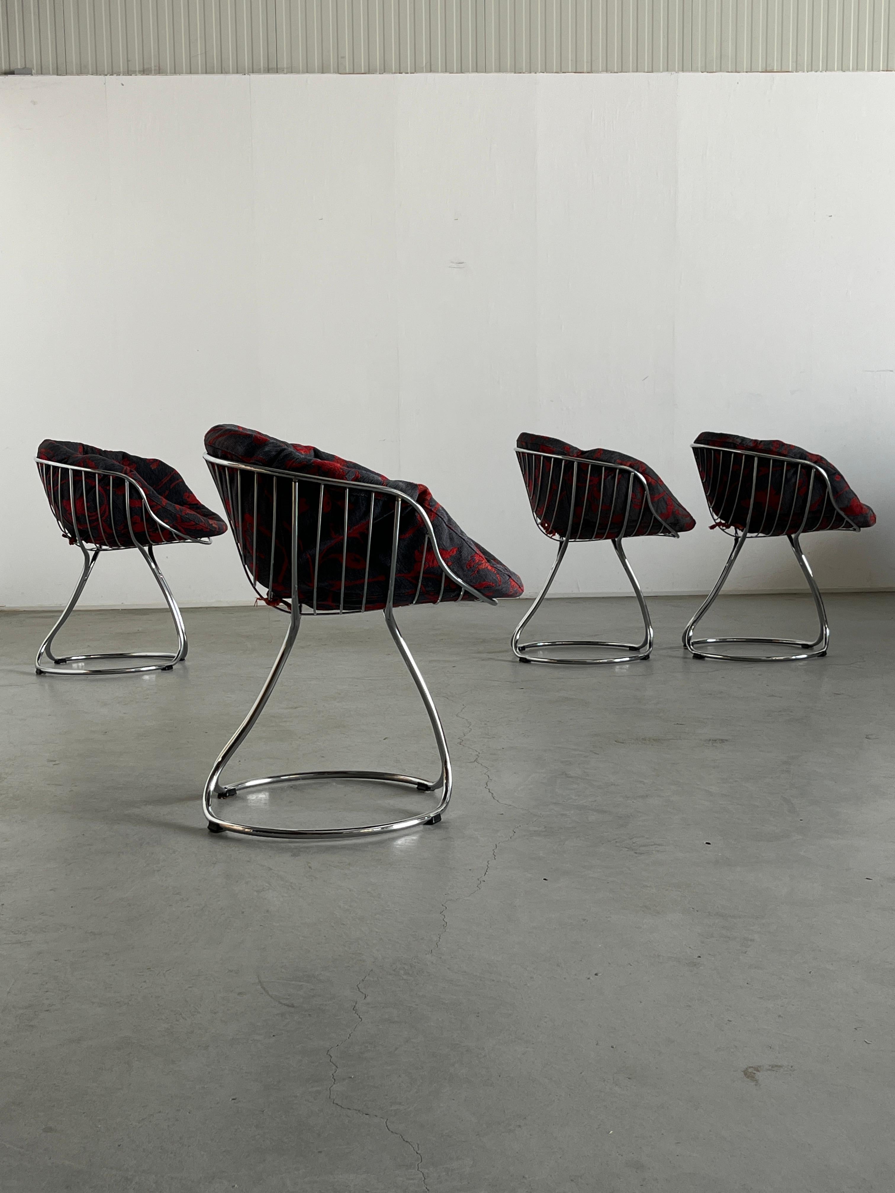 1 de 4 Fauteuils Vintage 'Pan Am' par Gastone Rinaldi pour Rima Padova, Italie 1970 en vente 1