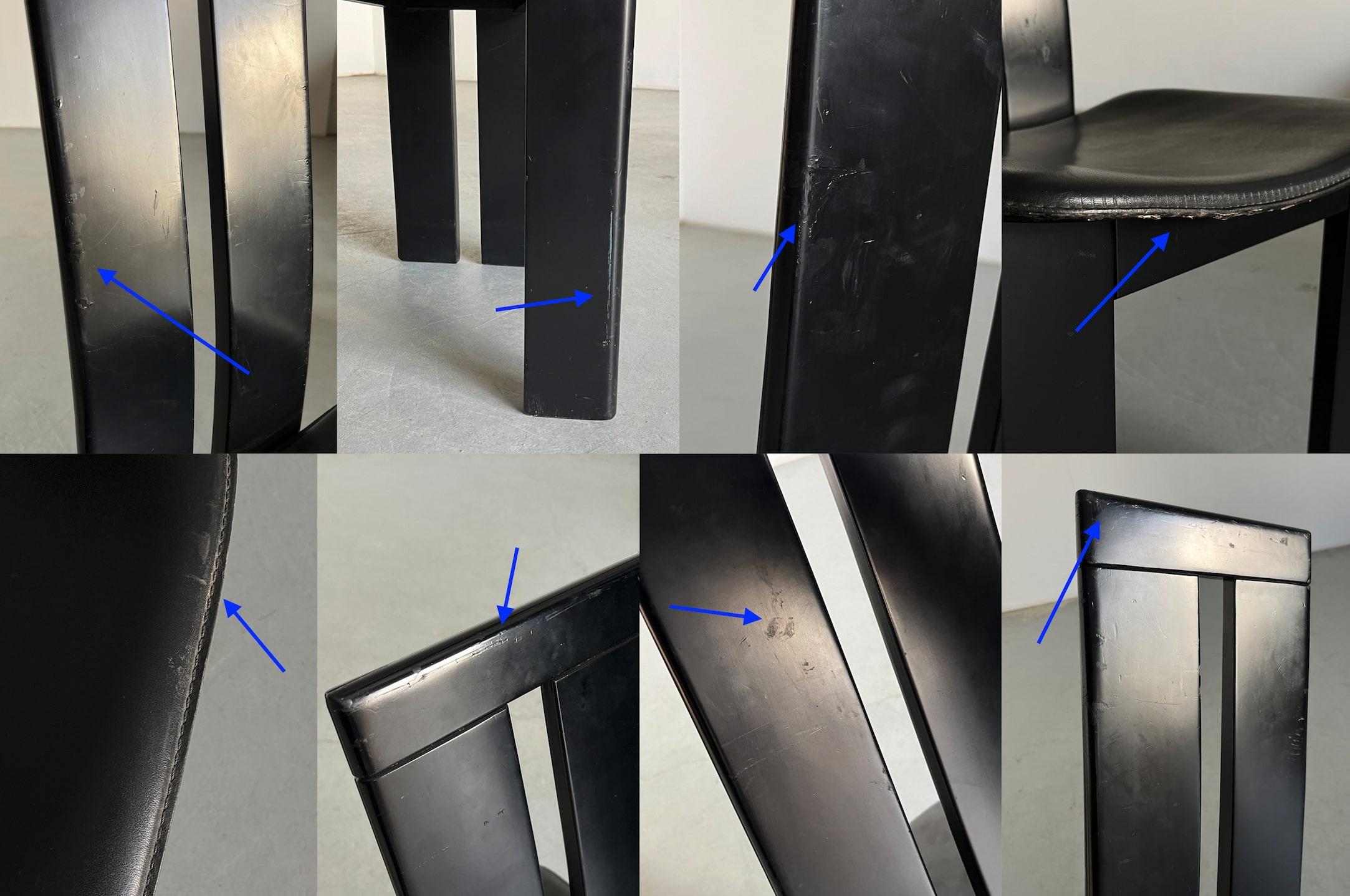 1 des 4 chaises de salle à manger postmodernes vintage dans le style de Pietro Constantini, années 70 en vente 3