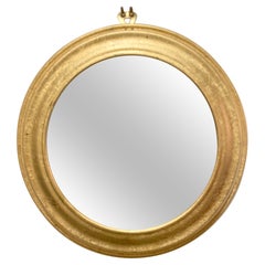1 Of 4 Vintage Round Gilt Italian Mirror