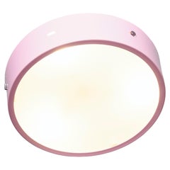1 of 5 1960s Design Flush Mount in Pink, Nos Italy