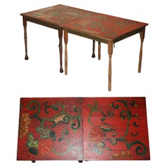 1 von 5 ANTIQUE HAND PAINTED FRENCH PINE VENdanGE WINE TASTiNG TABLES LOVELY!