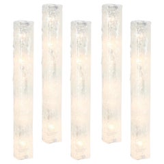 1 of 5 Extra Large Murano Glass Sconces Wall Fixtures by Hillebrand, Germany