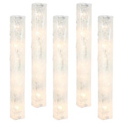 1 of 5 Extra Large Murano Glass Sconces Wall Fixtures by Hillebrand, Germany