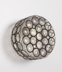 1 of 5 Luci da parete o soffitto in ferro e vetro di Limburg, Germania, anni '60