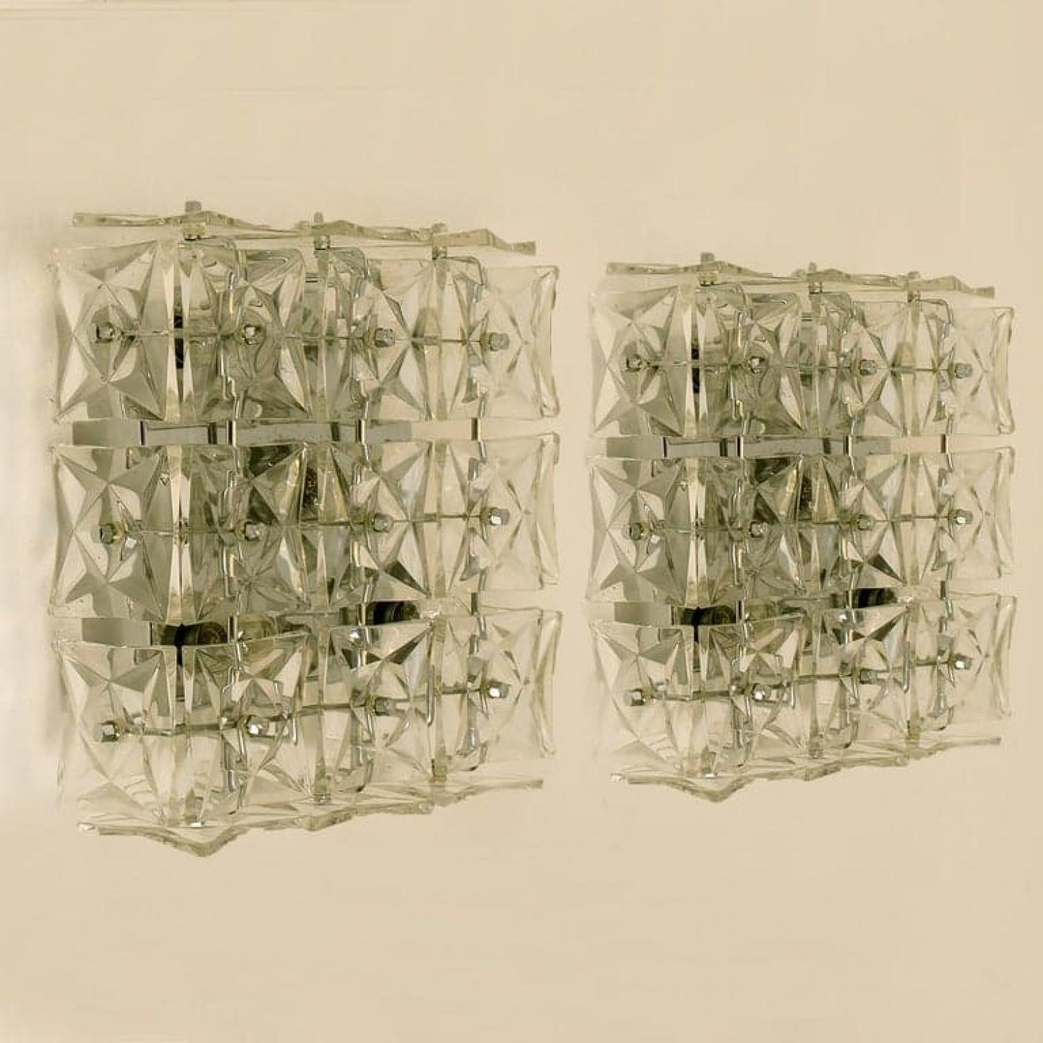 1 de 5 Apliques o Flushmounts Kinkeldey, Cristal de níquel, años 70 en venta 1