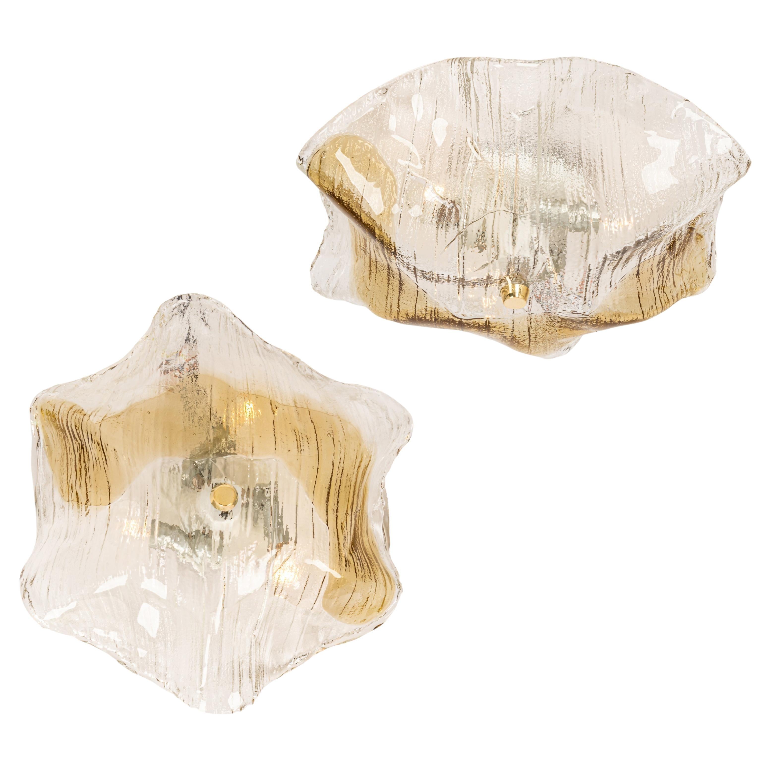 1 de 5 Grandes lampes Kalmar Flushmount Lighting, Undine, Autriche, années 1970