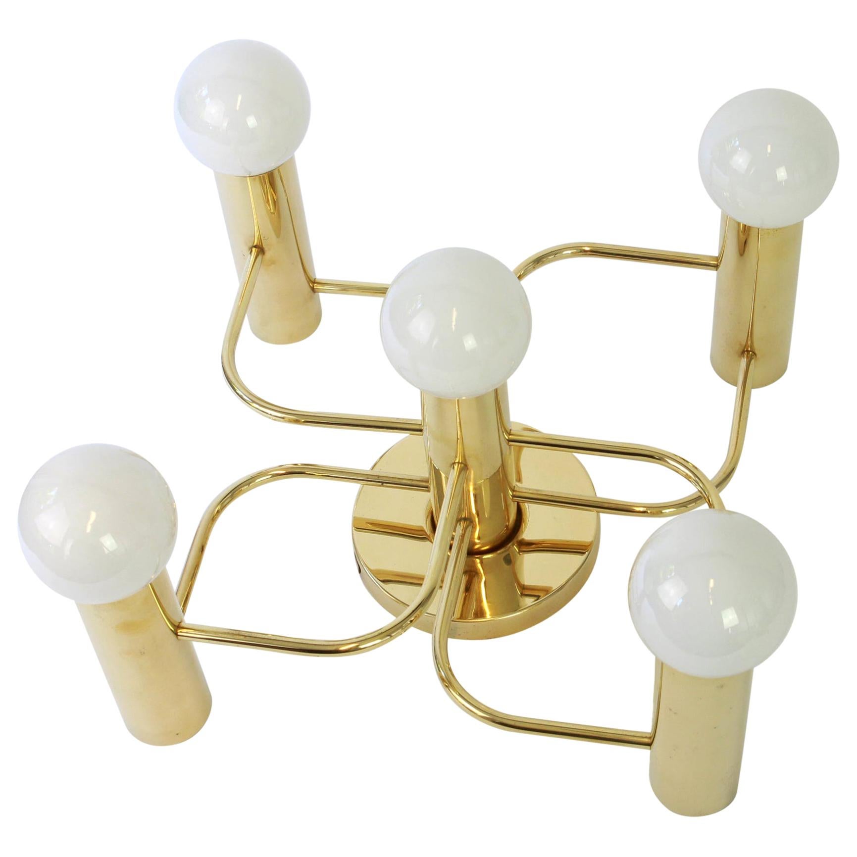 Mid-Century Modern Leola, luminaire encastré Sciolari, laiton foncé, Allemagne, années 1980 en vente