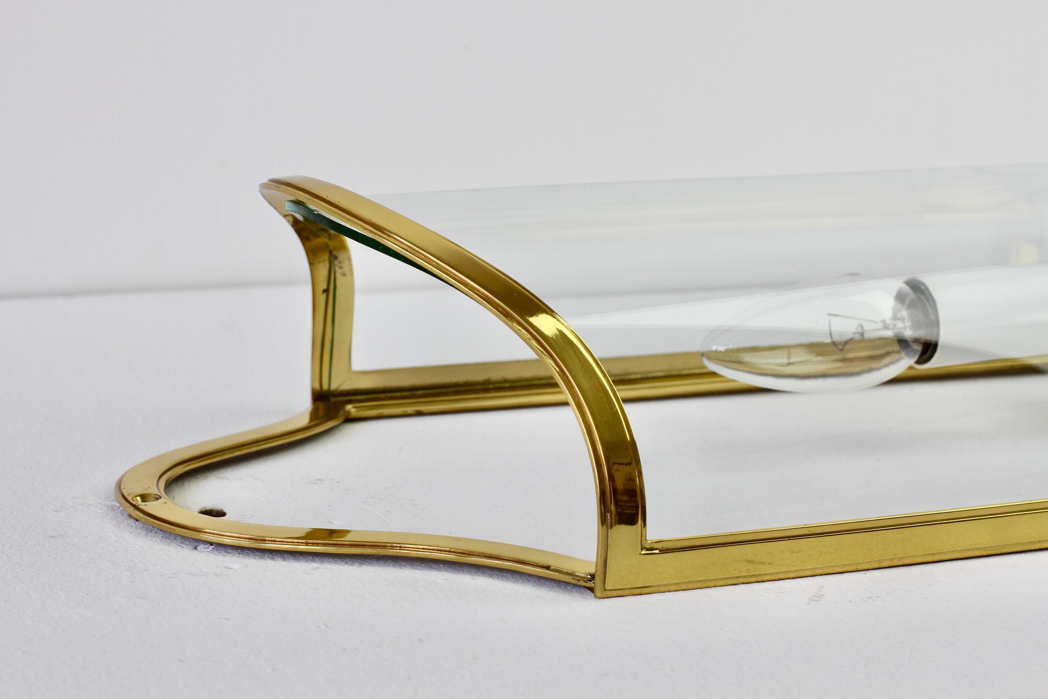 1 of 5 Maison Jansen Style Polished Brass Sconces by Vereinigte Werkstätten For Sale 5