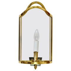 Single Maison Jansen Style Polished Brass Sconce by Vereinigte Werkstätten