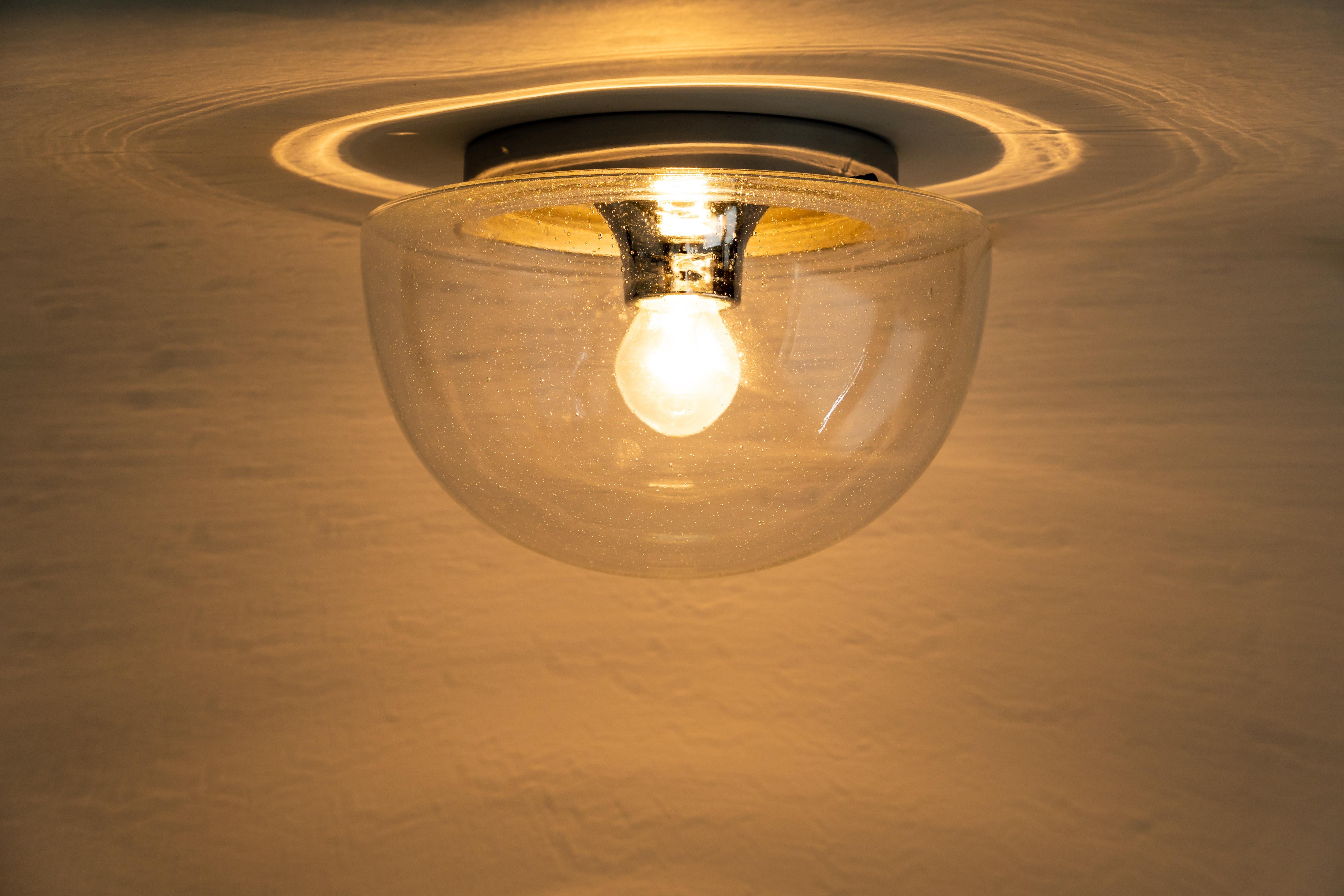 1 of 5 Midcentury Limburg Ceiling or Wall Light, Germany, 1970s In Good Condition In Aachen, NRW