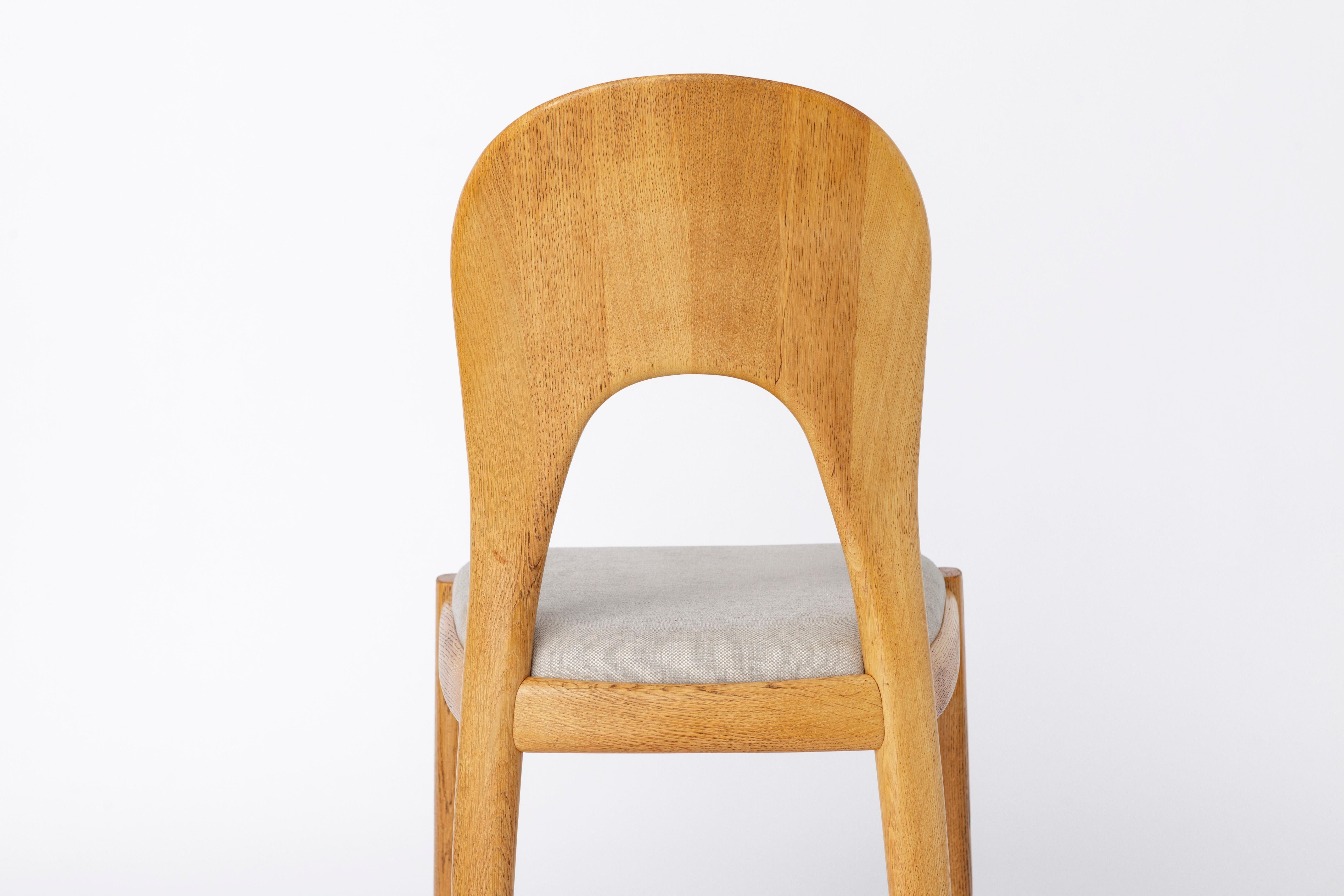 1 of 5 Niels Koefoed Chairs Oak 1970s Danish Vintage For Sale 1