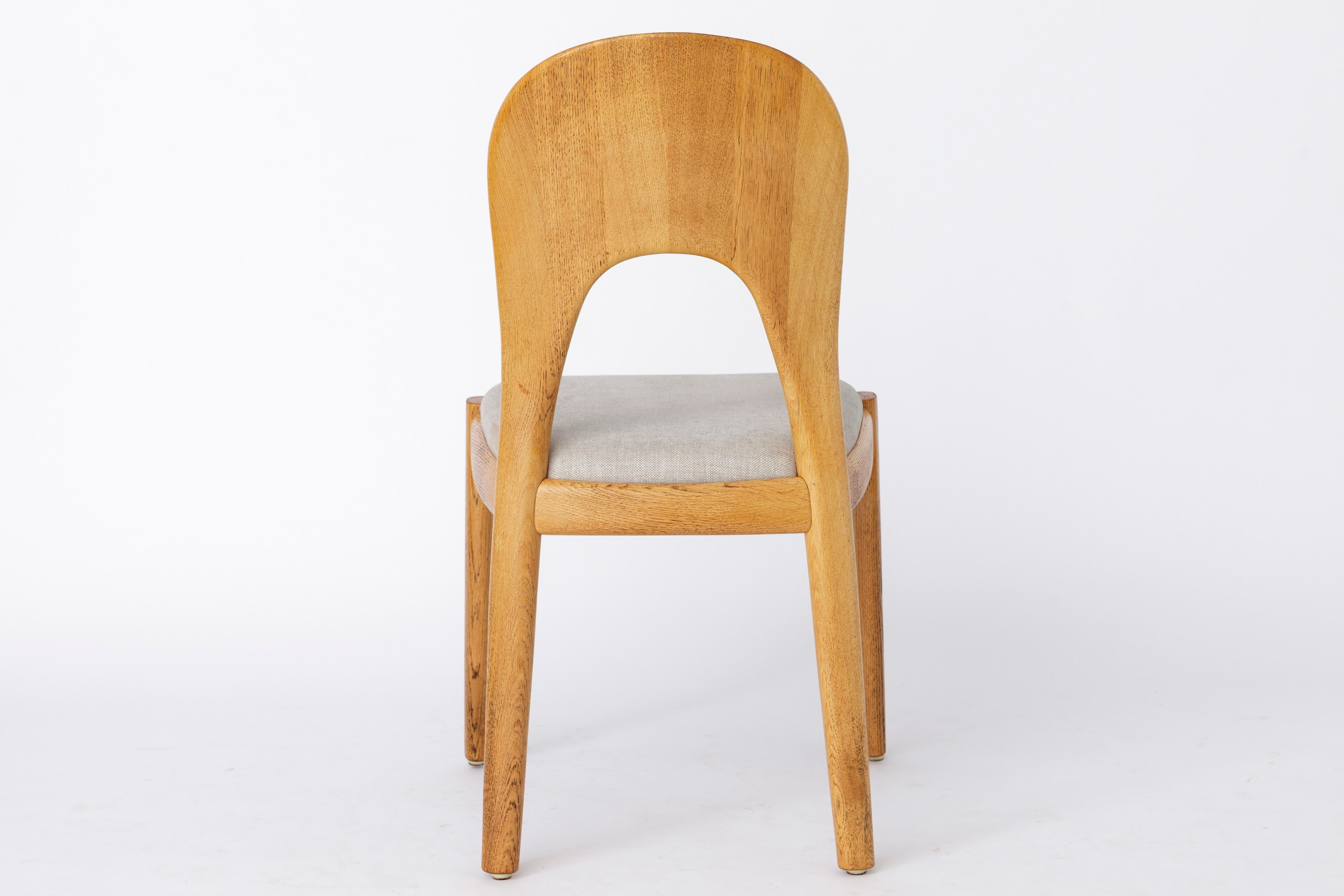 1 of 5 Niels Koefoed Chairs Oak 1970s Danish Vintage For Sale 2