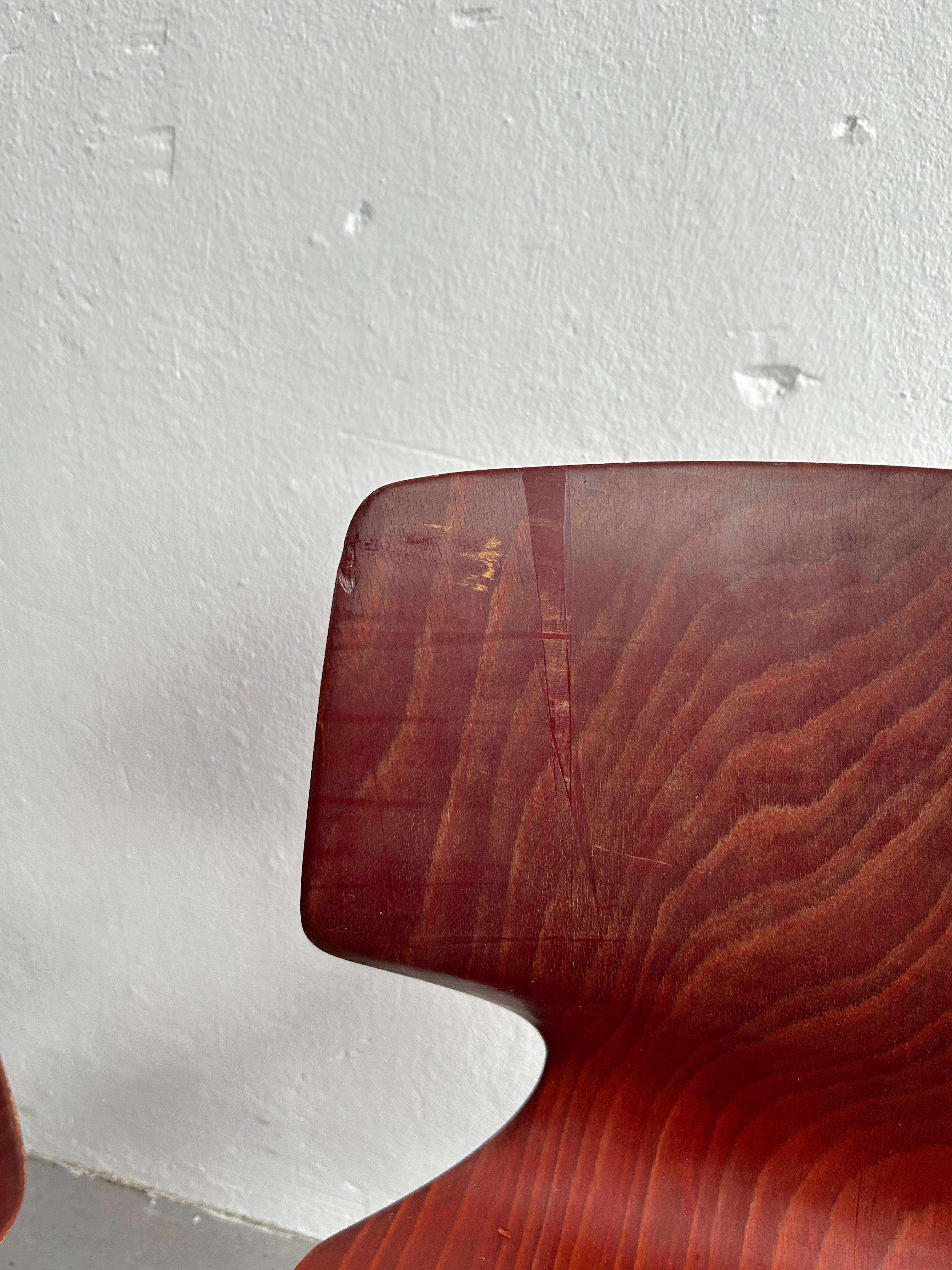 1 of 5 Original Mid Century Modern Flötotto Scandinavian Chairs in Pagwood 2