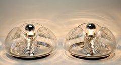 Pair of Peill & Putzler Extra Large 1970s Vintage Biomorphic Wall Sconces Lights