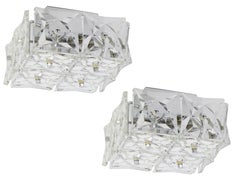 1 de 5 Aplique de pared Petite Flushmount Faceted Crystal Light de Kinkeldey, Alemania