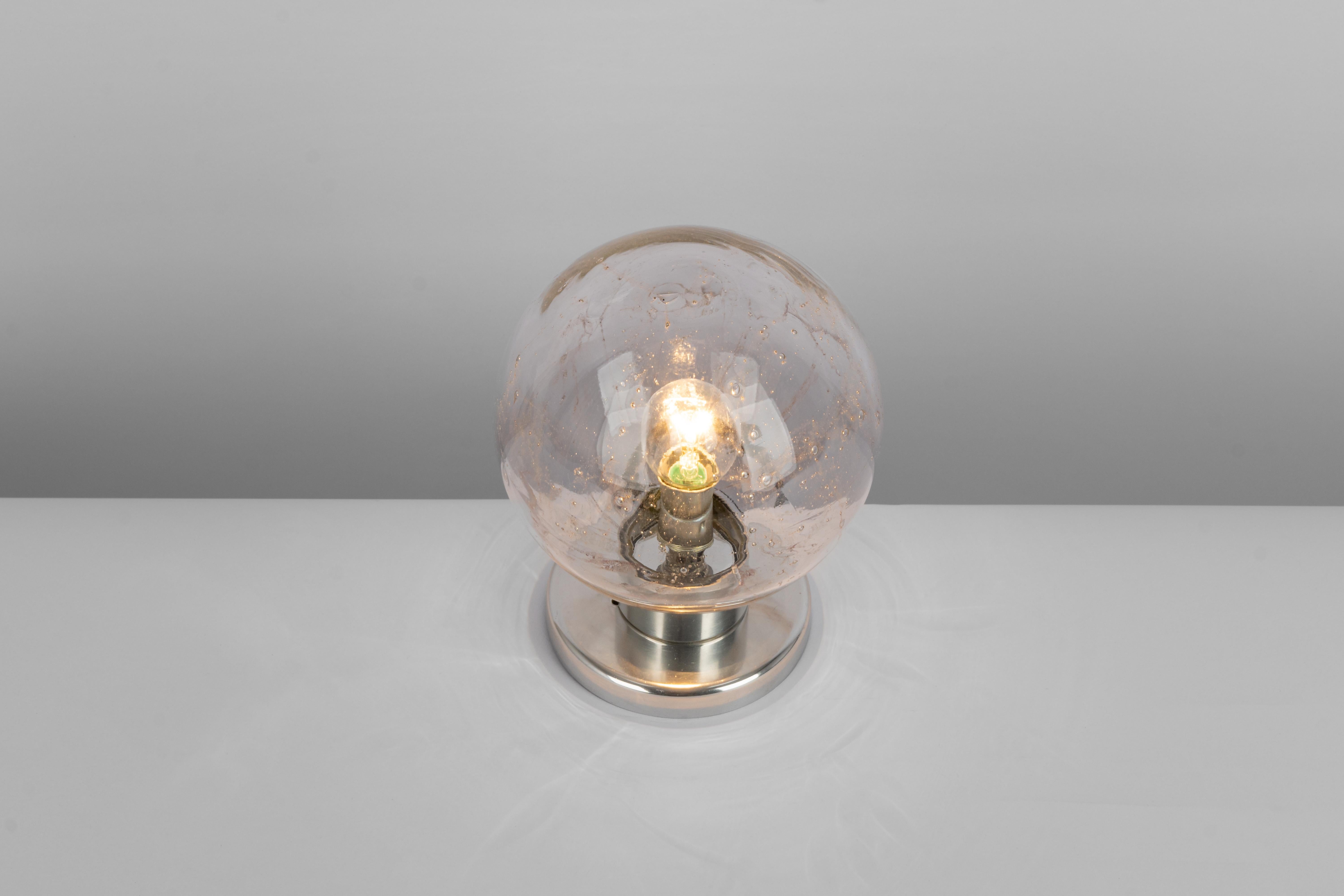 1 of 5 Petite Murano Ball Flush Mount / Wall Light by Doria, Germany, 1970s For Sale 4
