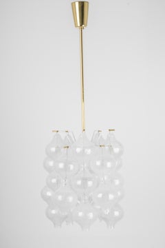 1 of 5 Petite Tulipan Glass Pendant by Kalmar, Austria, 1960s