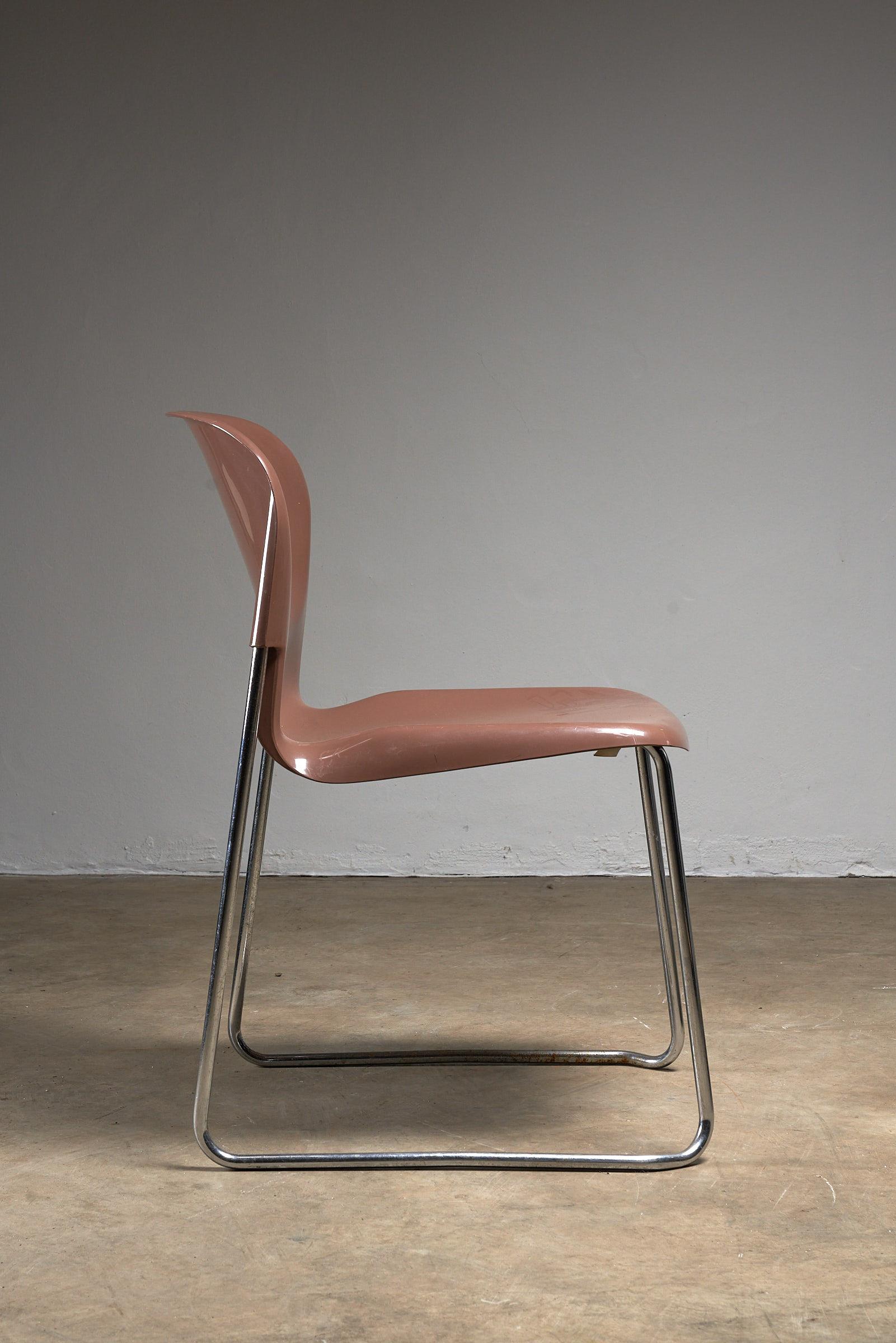 1 von 5 SM-Schwingstühlen von Gerd Lange für  Drabert, 1970er Brown Stapelstühle (Deutsch) im Angebot