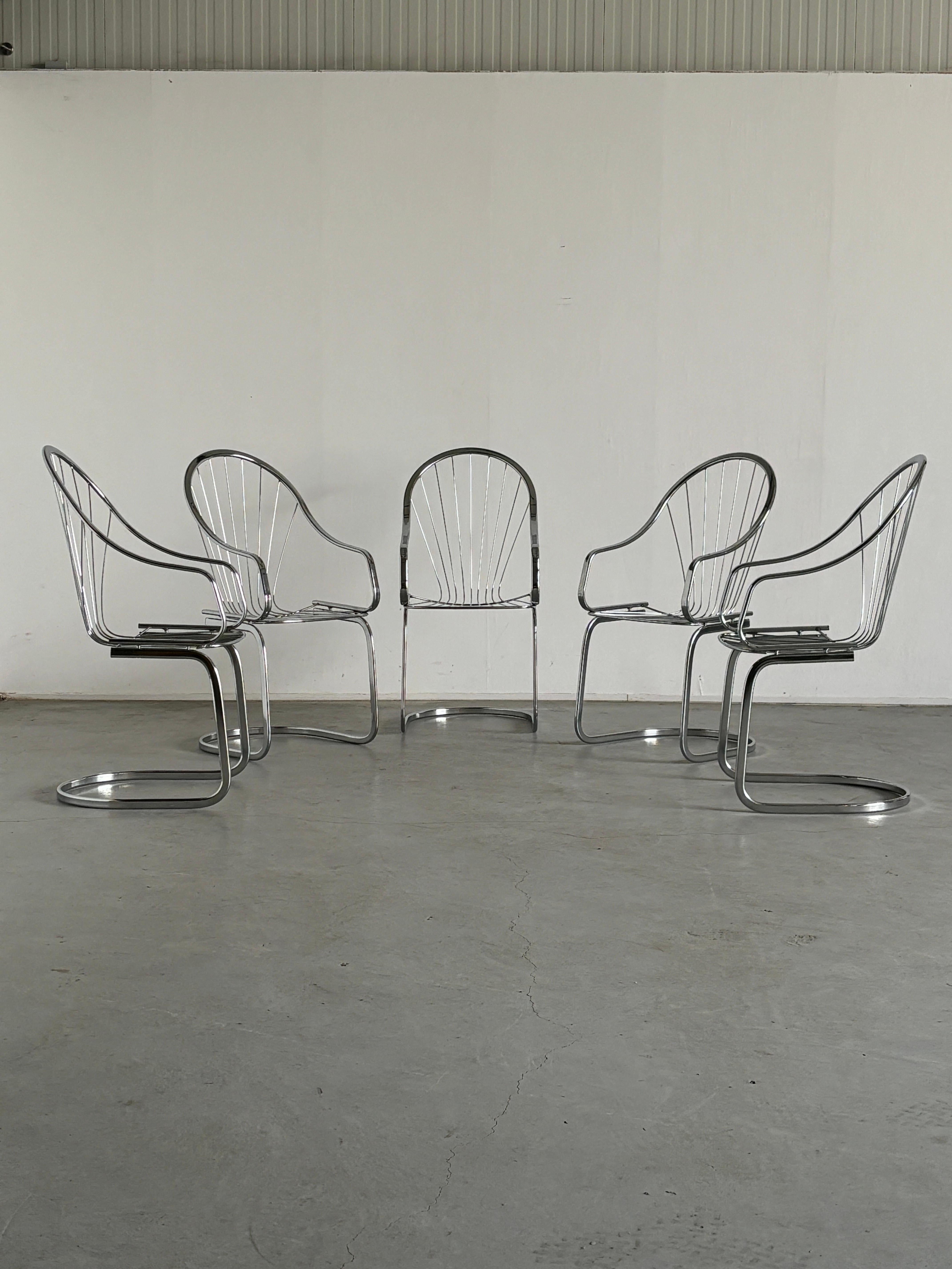 1 of 5 Vintage Italian Mid-Century Armchairs by Gastone Rinaldi for Rima, 1970s In Good Condition For Sale In Zagreb, HR