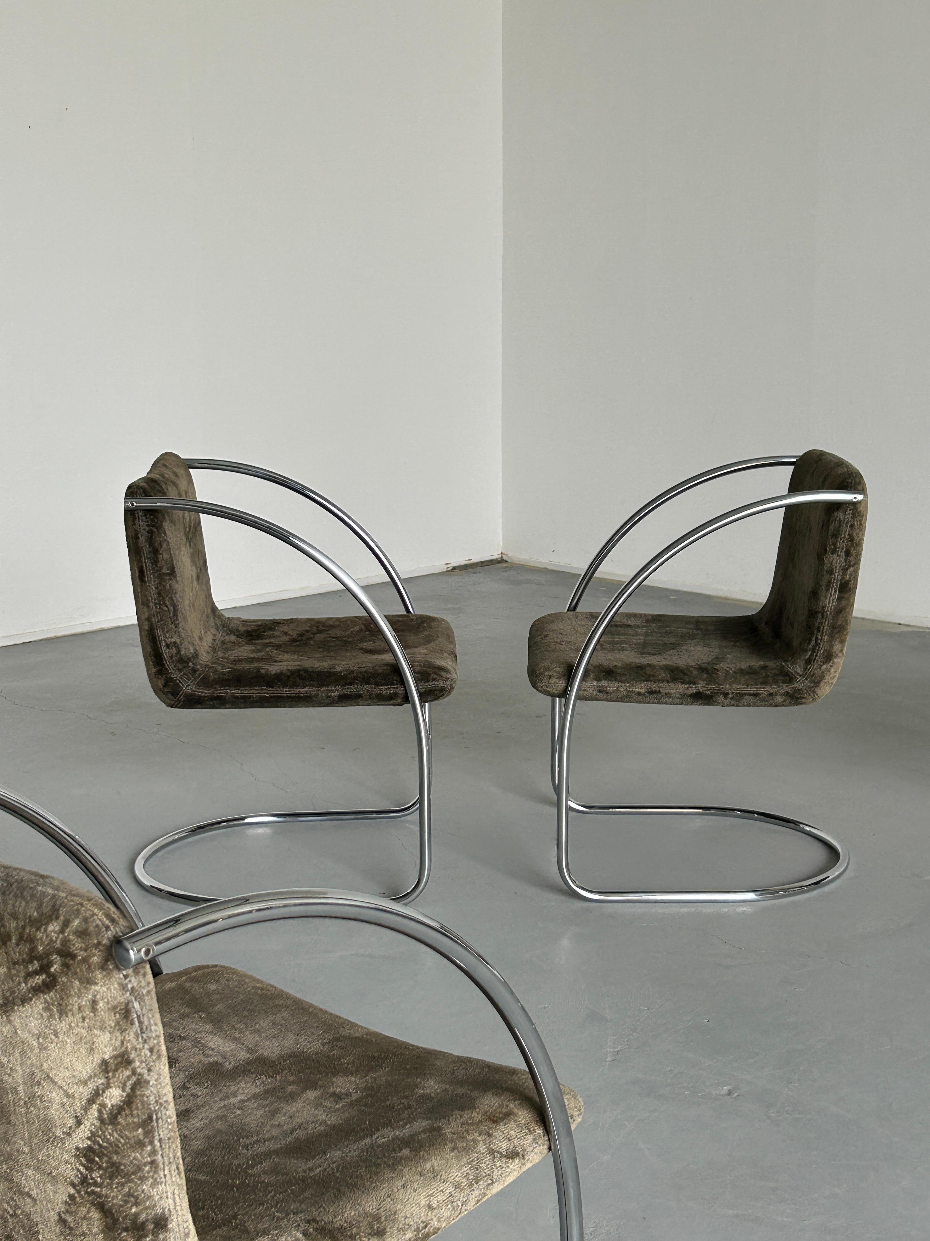 Mid-20th Century 1 of 5 Vintage Mid-Century 'Lens'  Chairs by Giovanni Offredi for Saporiti Italy For Sale