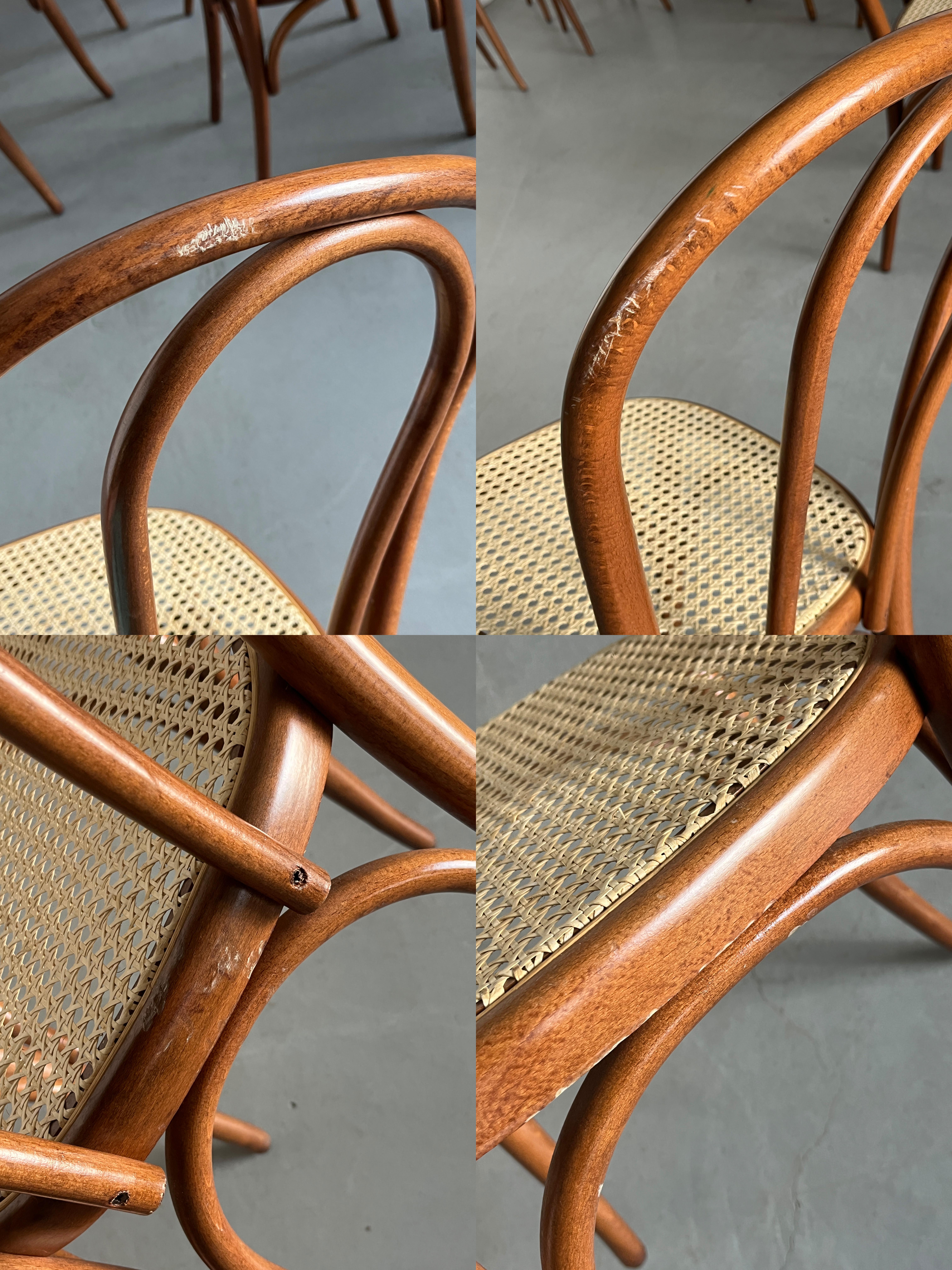 1 of 50 Vintage Thonet Bentwood Style Chairs No. 14 / European Cafe Dining Chair For Sale 5
