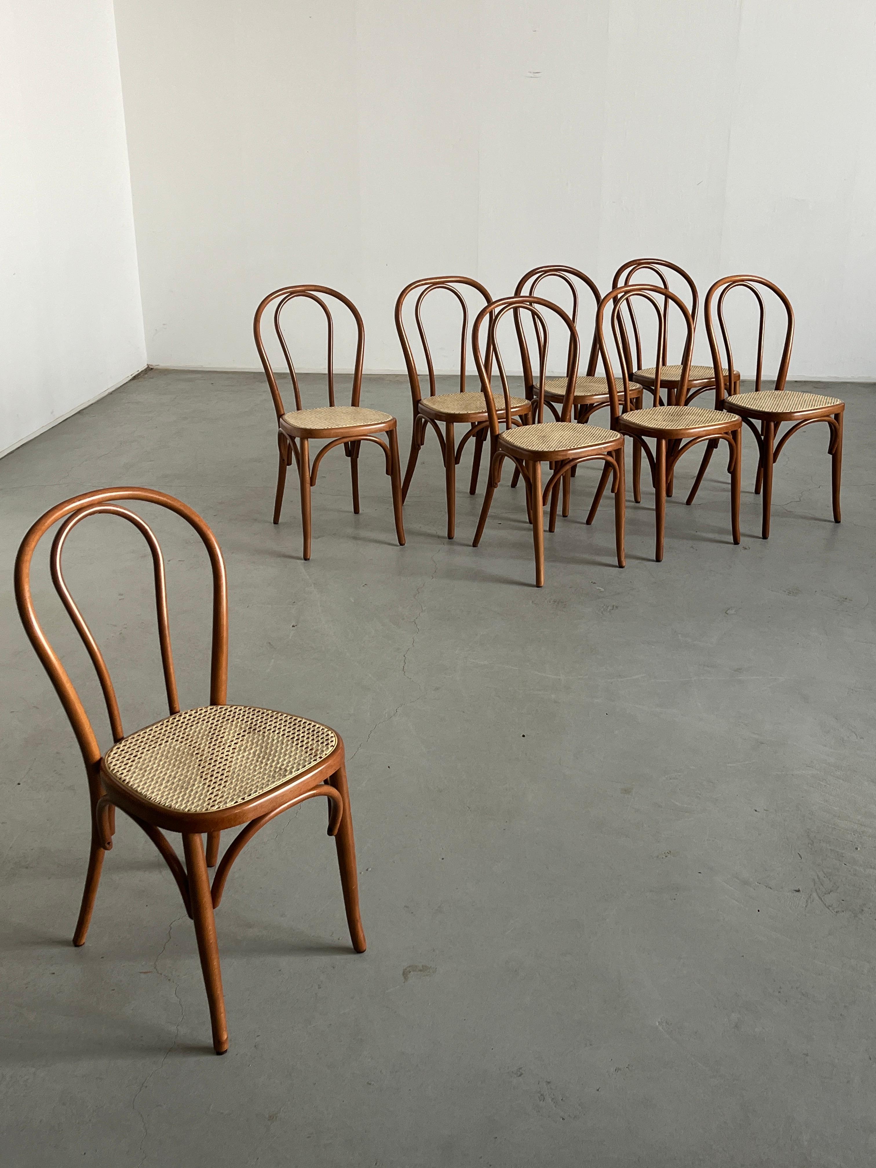 1 of 50 Vintage Thonet Bentwood Style Chairs No. 14 / European Cafe Dining Chair For Sale 6