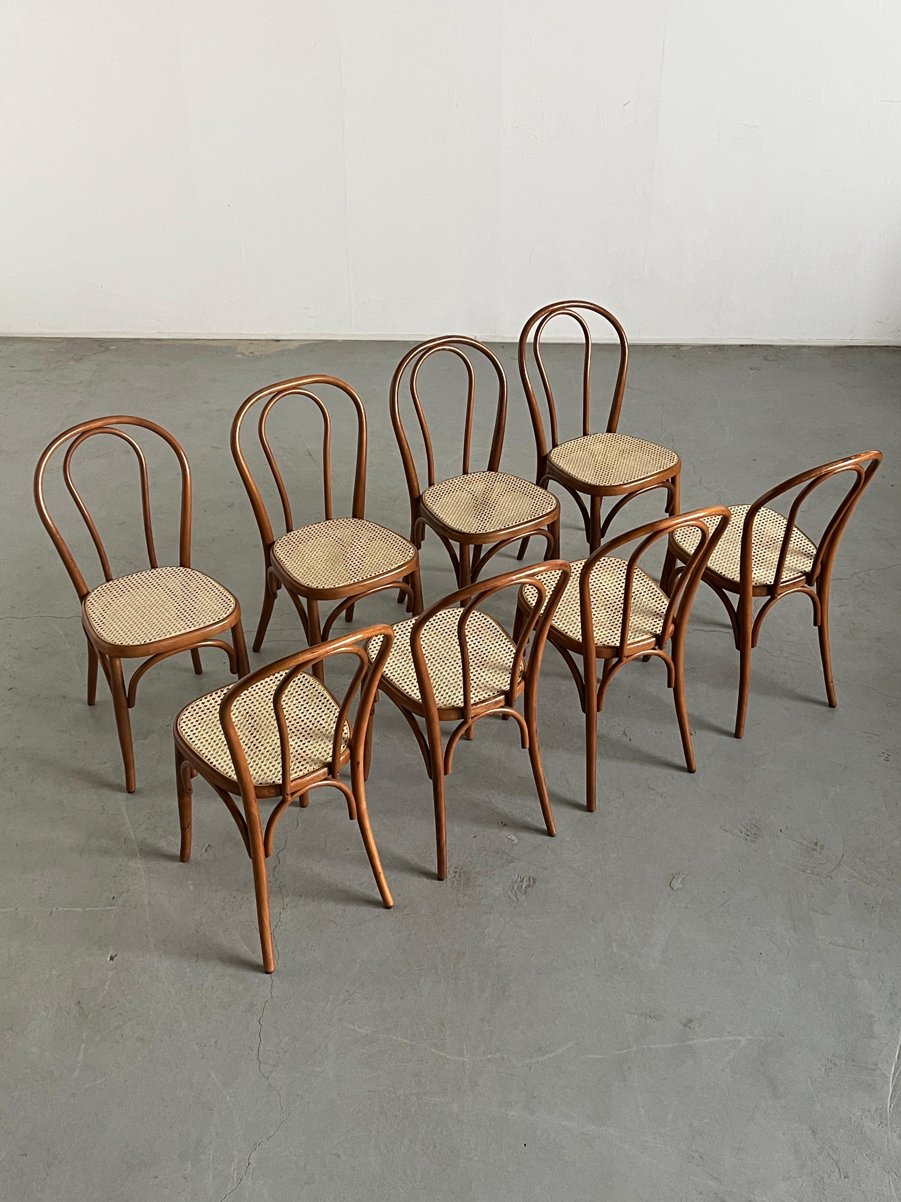 1 of 50 Vintage Thonet Bentwood Style Chairs No. 14 / European Cafe Dining Chair In Good Condition For Sale In Zagreb, HR