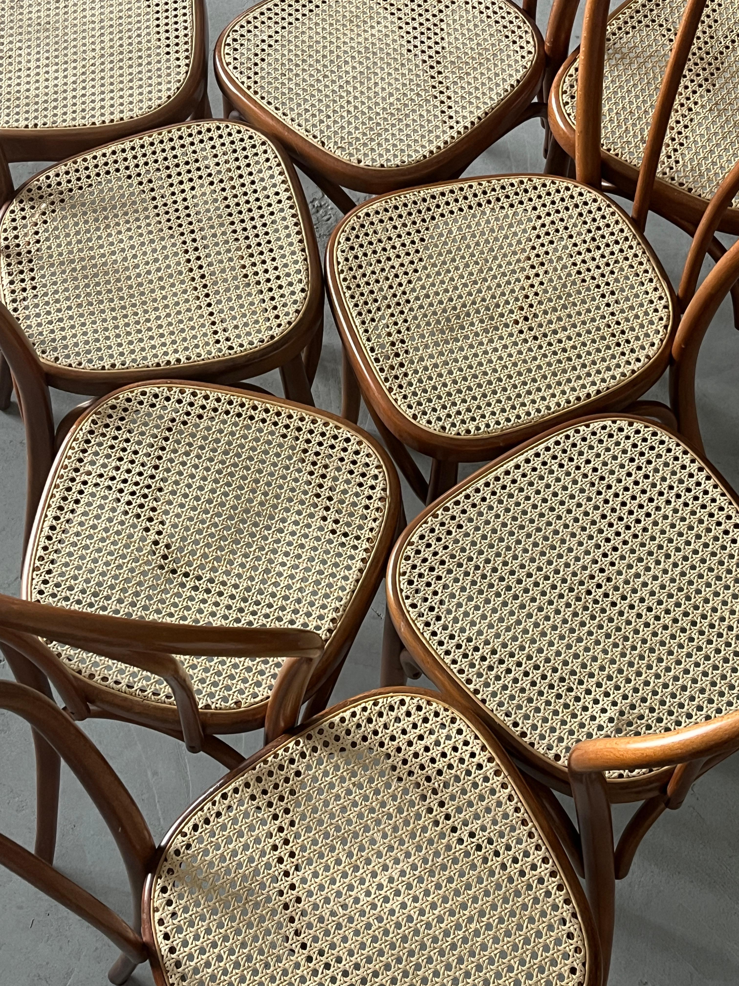 1 of 50 Vintage Thonet Bentwood Style Chairs No. 14 / European Cafe Dining Chair For Sale 3