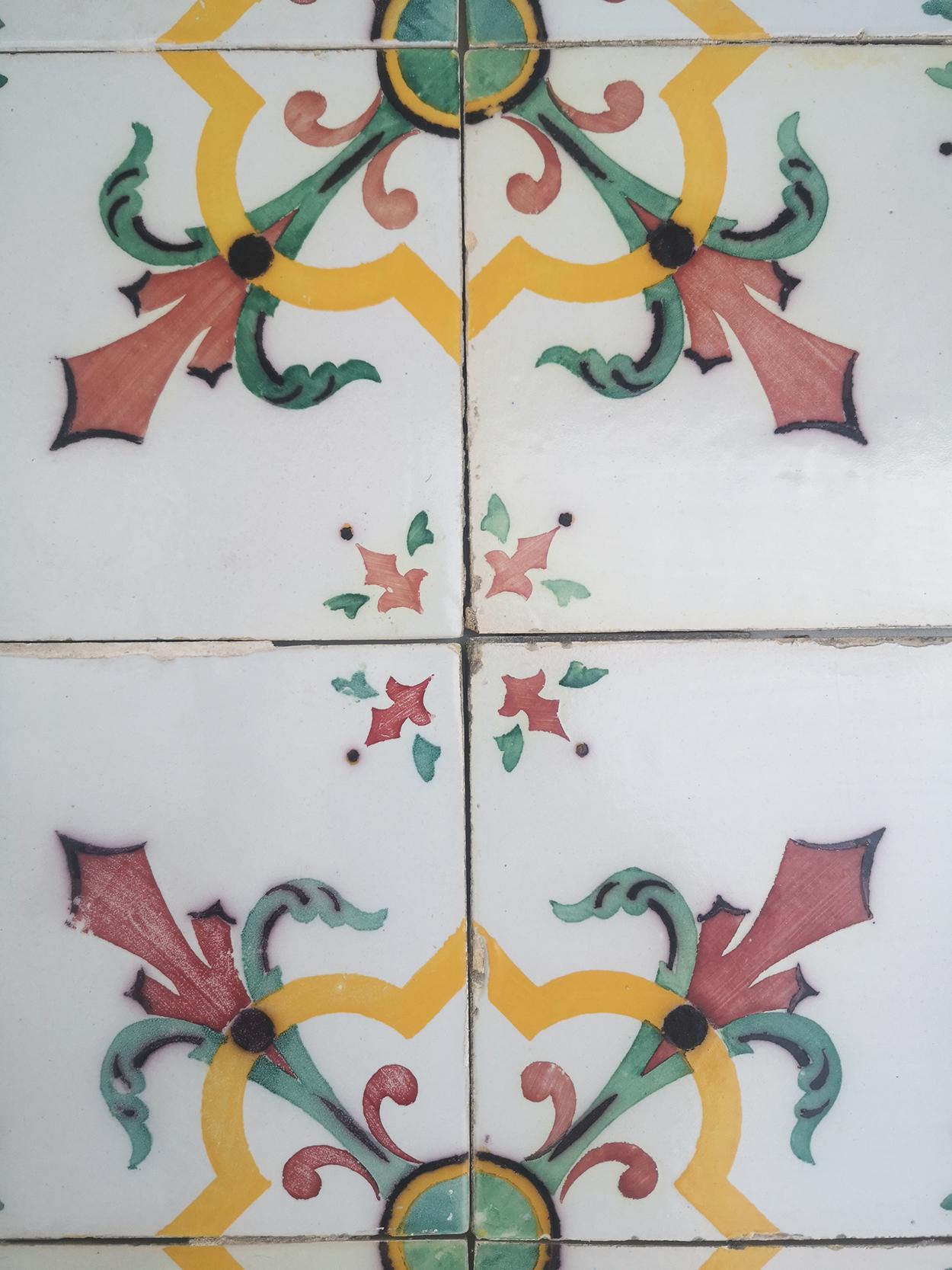 Early 20th Century 1 of 52 Handmade Antique Ceramic Tiles by Devres, France, 1920s For Sale