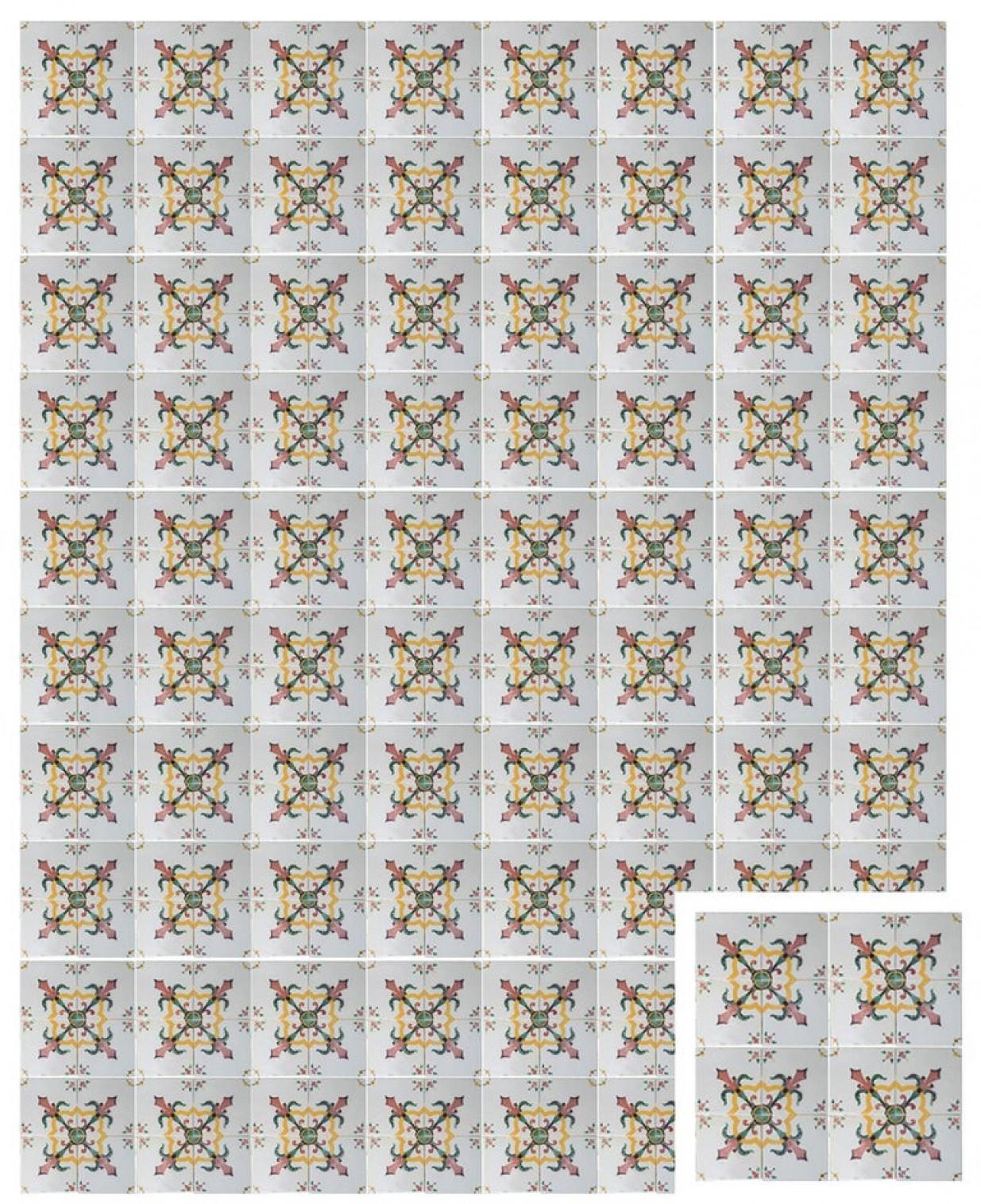 1 of 52 Handmade Antique Ceramic Tiles by Devres, France, 1920s For Sale 7
