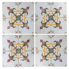 1 de 52 Azulejos de cerámica antiguos hechos a mano por Devres, Francia, años 20