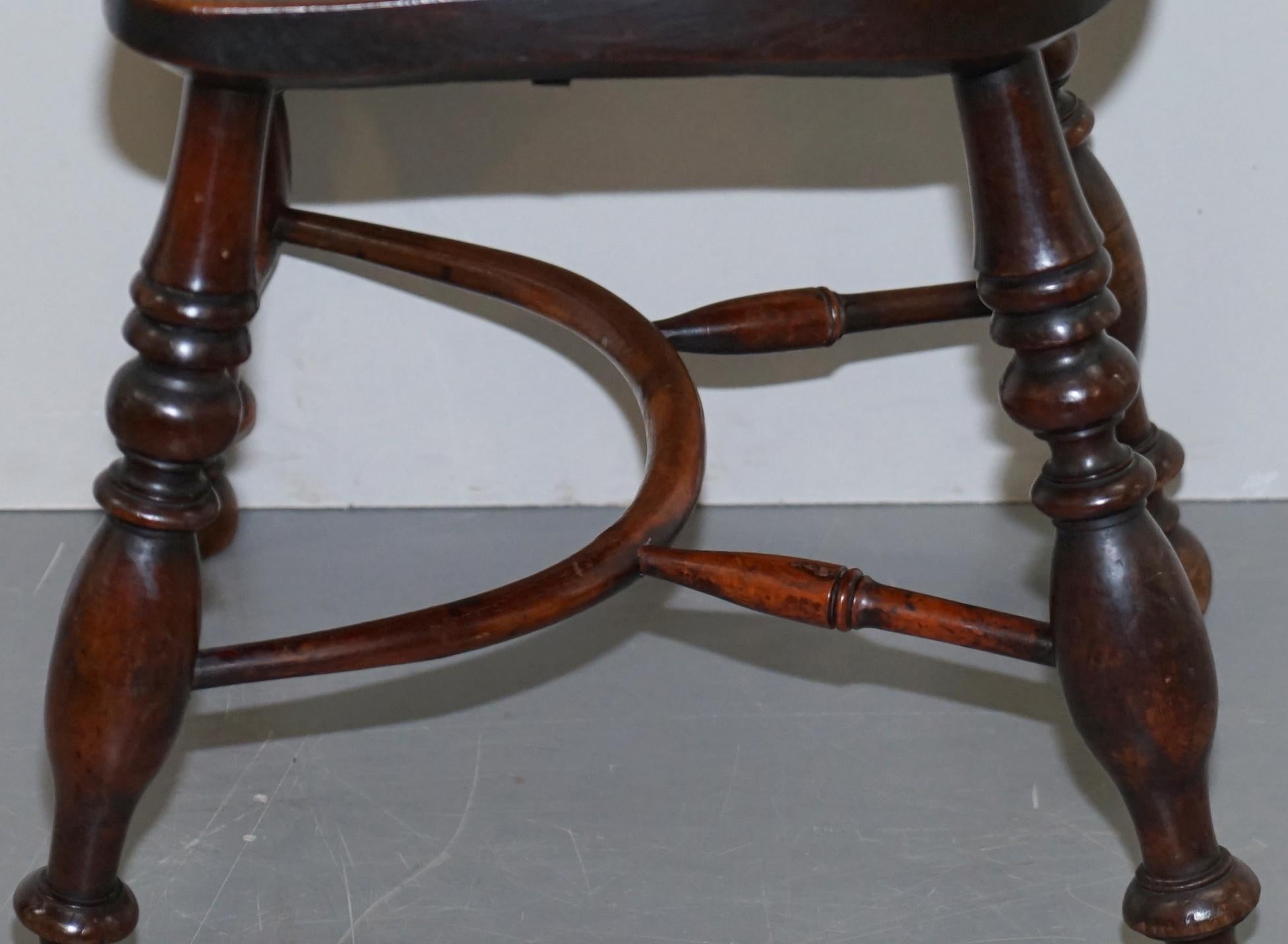 1 of 6 Burr Yew Wood & Elm Windsor Armchairs circa 1860 English Country House For Sale 13