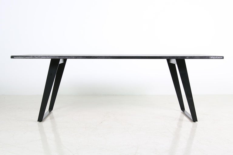 1 of 6 Concept Table Nathan Lindberg Solid Brushed Oak and Steel Dining