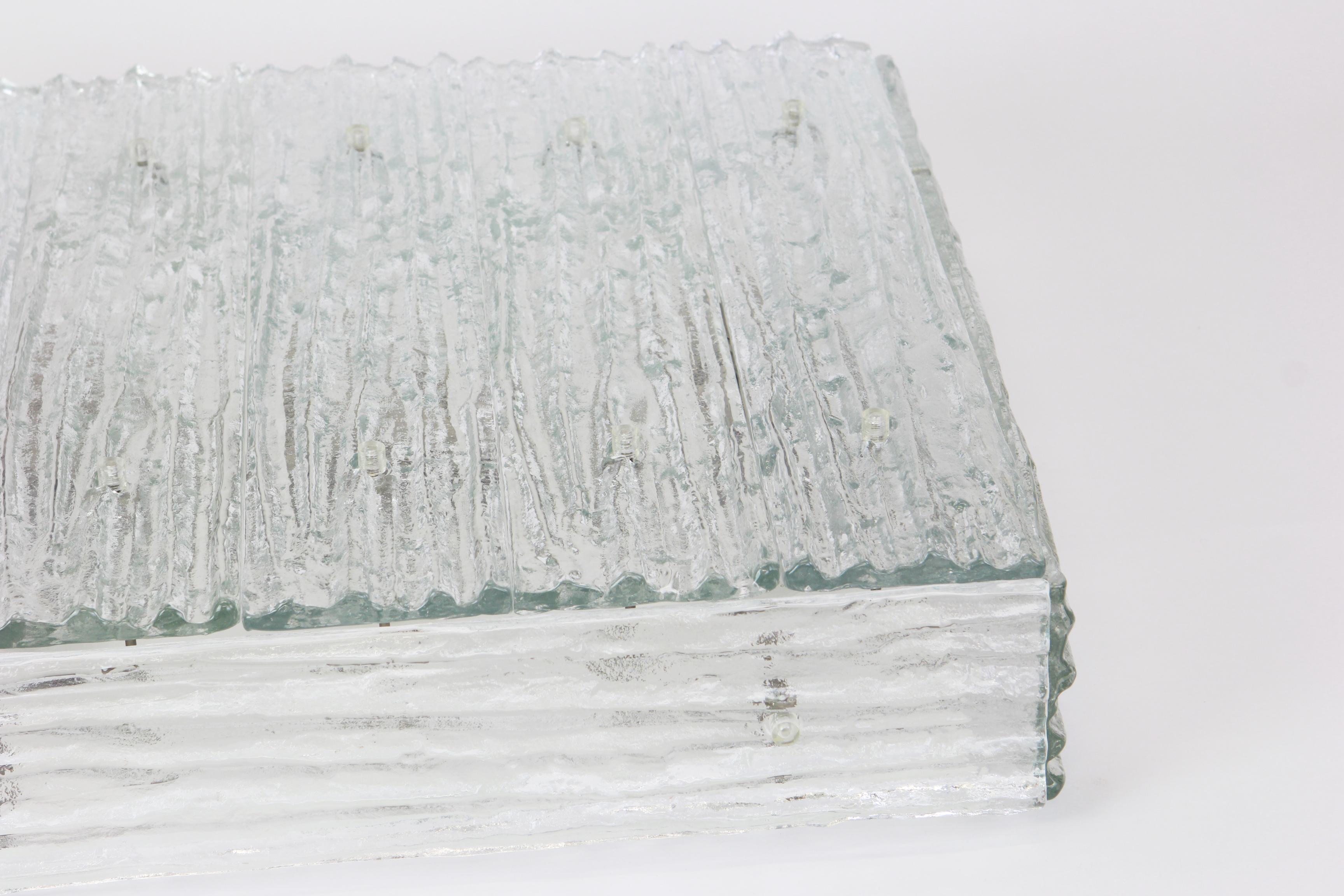 1 von 6 Große Einbaubeleuchtung aus Muranoglas von Kalmar, Österreich, 1960er Jahre im Angebot 4