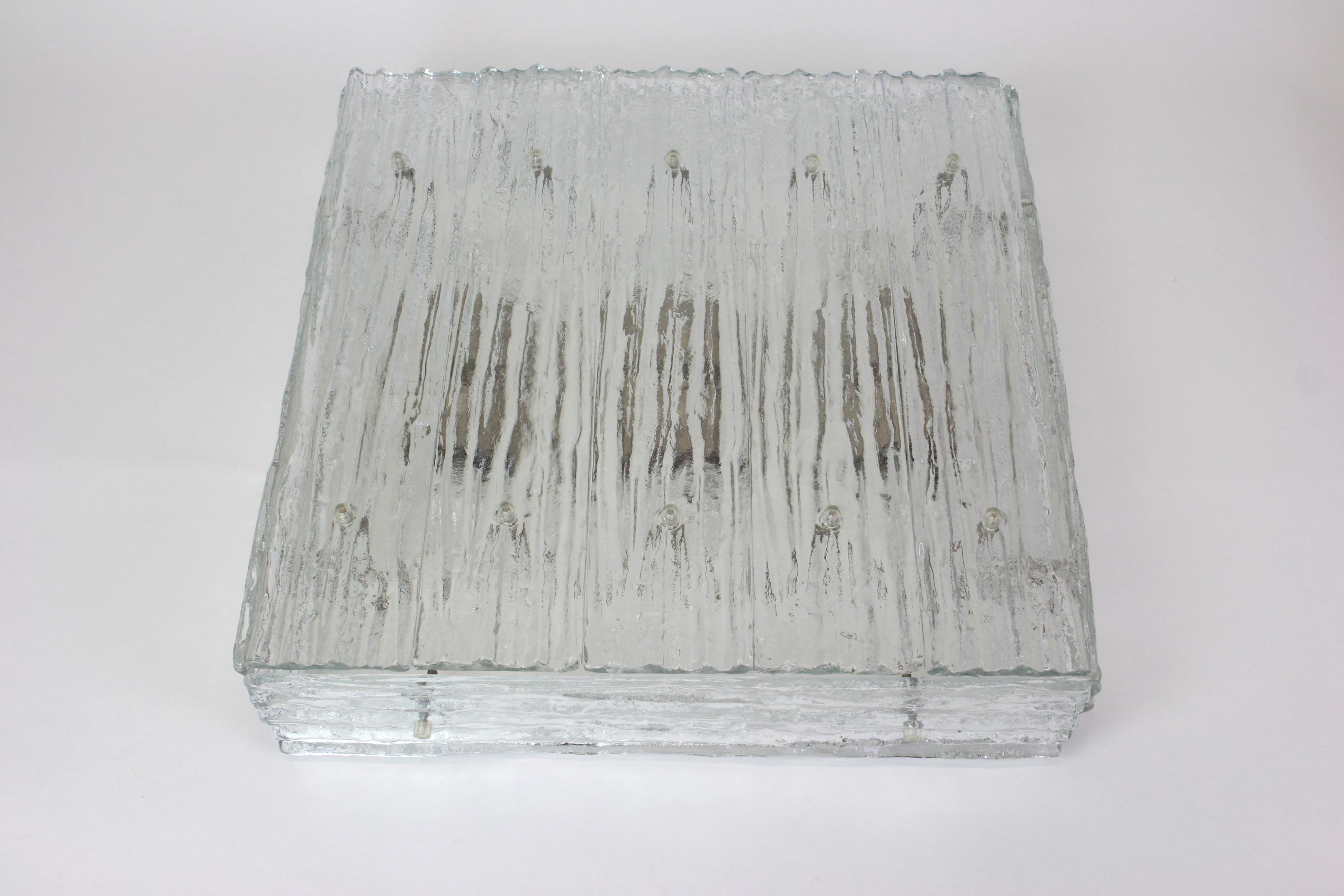 1 von 6 Große Einbaubeleuchtung aus Muranoglas von Kalmar, Österreich, 1960er Jahre im Angebot 5