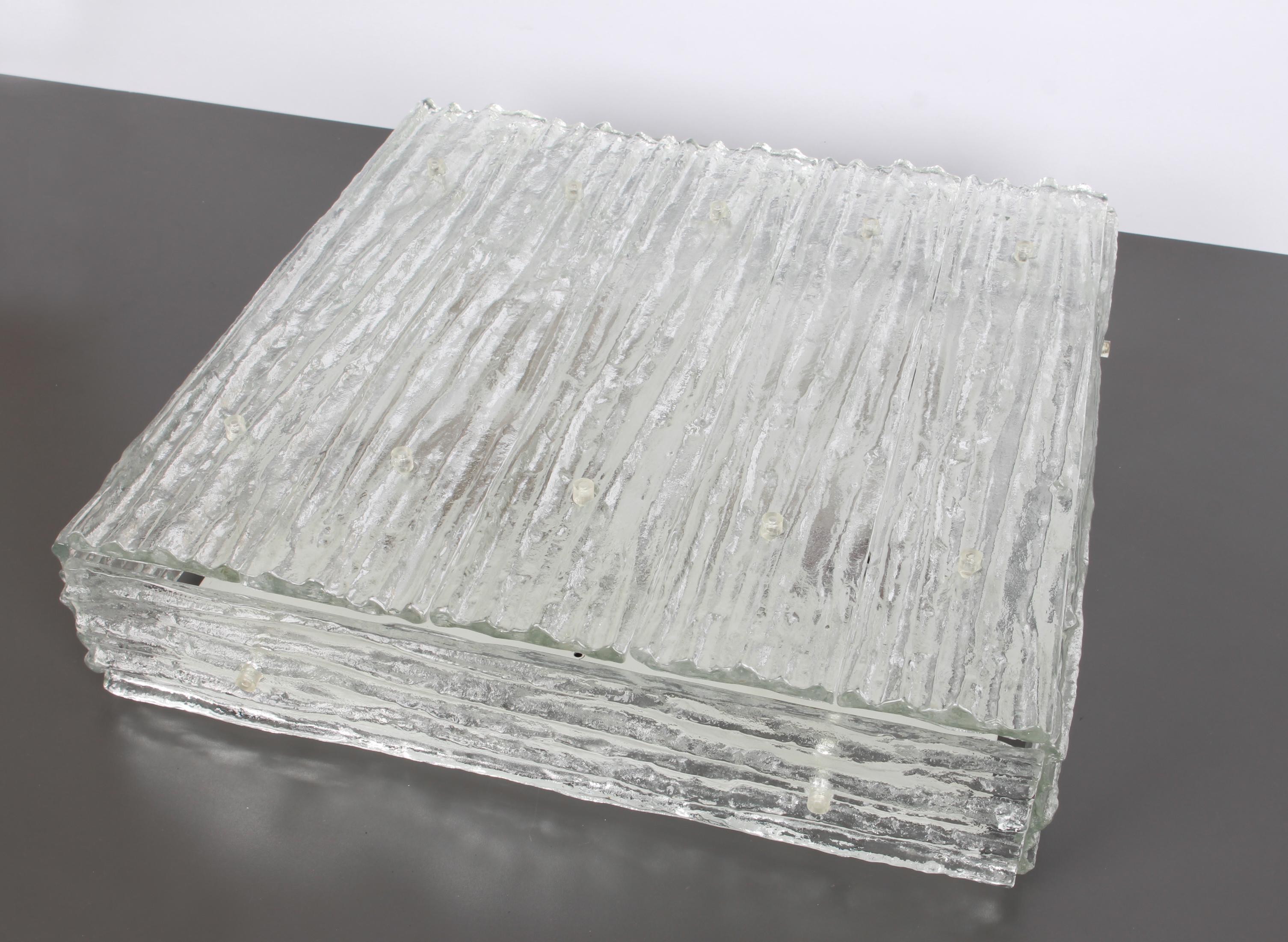 1 von 6 Große Einbaubeleuchtung aus Muranoglas von Kalmar, Österreich, 1960er Jahre im Angebot 13
