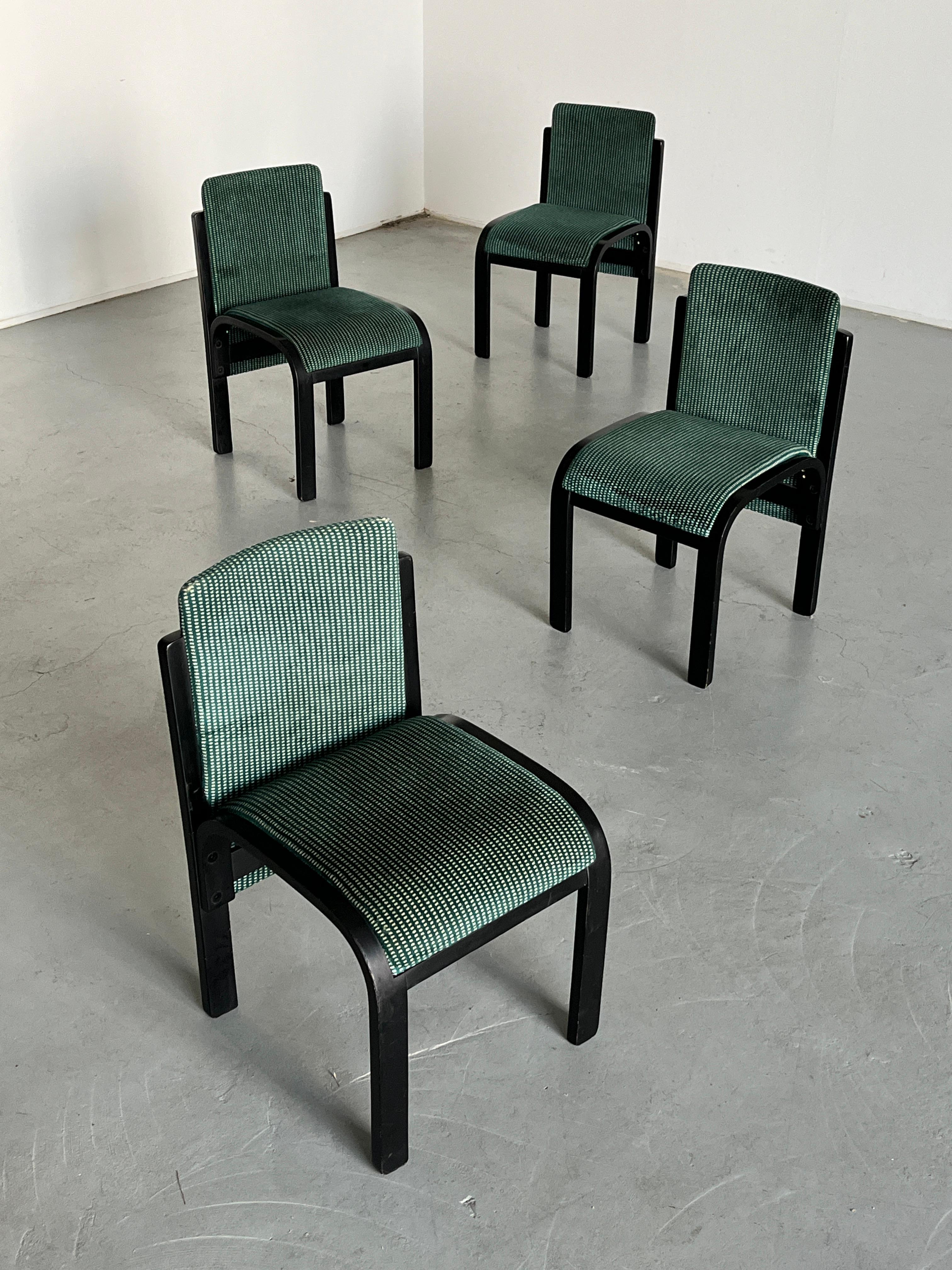 1 of 6 Italian Sculptural Lacquered Bentwood Dining Chairs, 1970s Italy 4