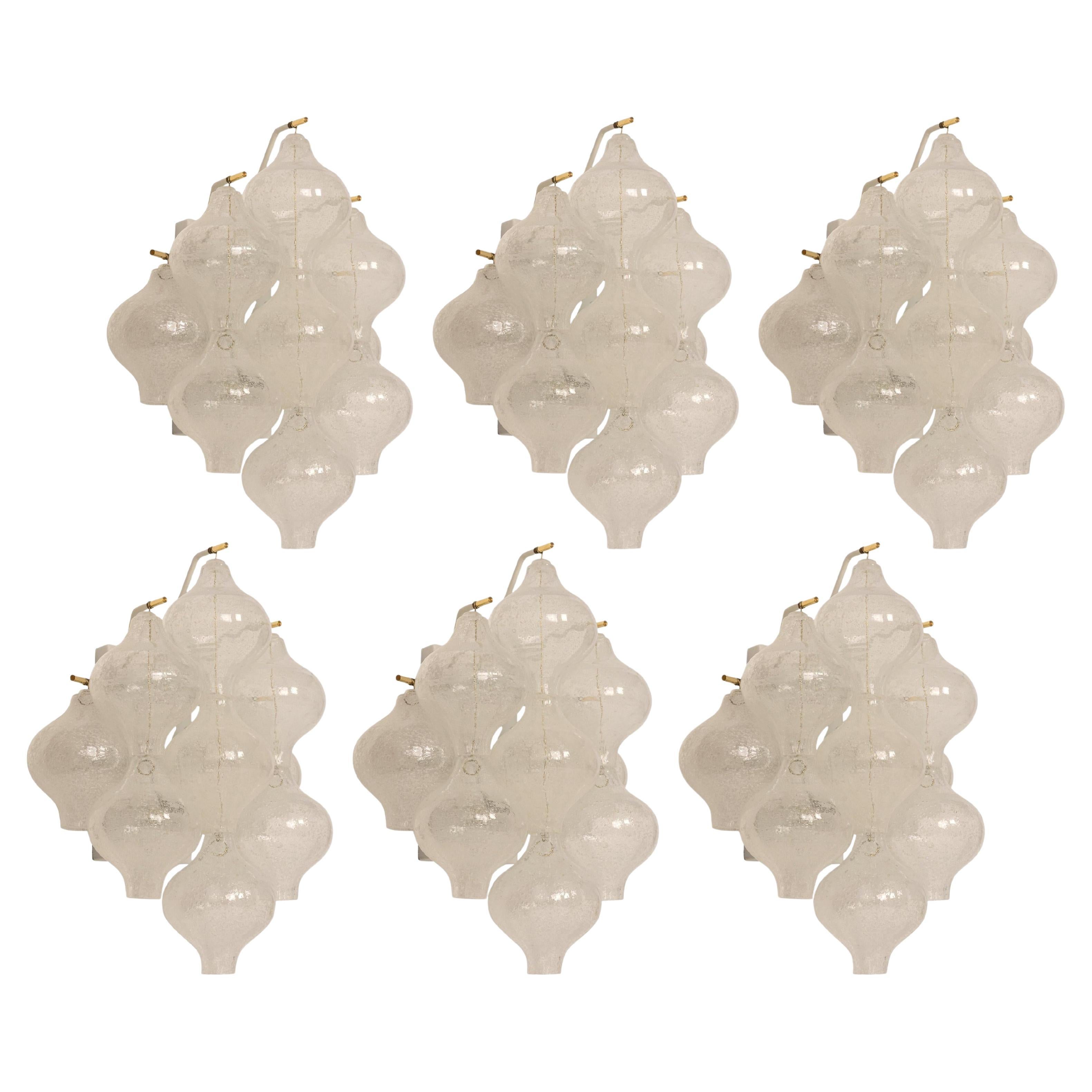 1 de 6 Apliques de pared Kalmar "Tulipan", Austria, años 1970