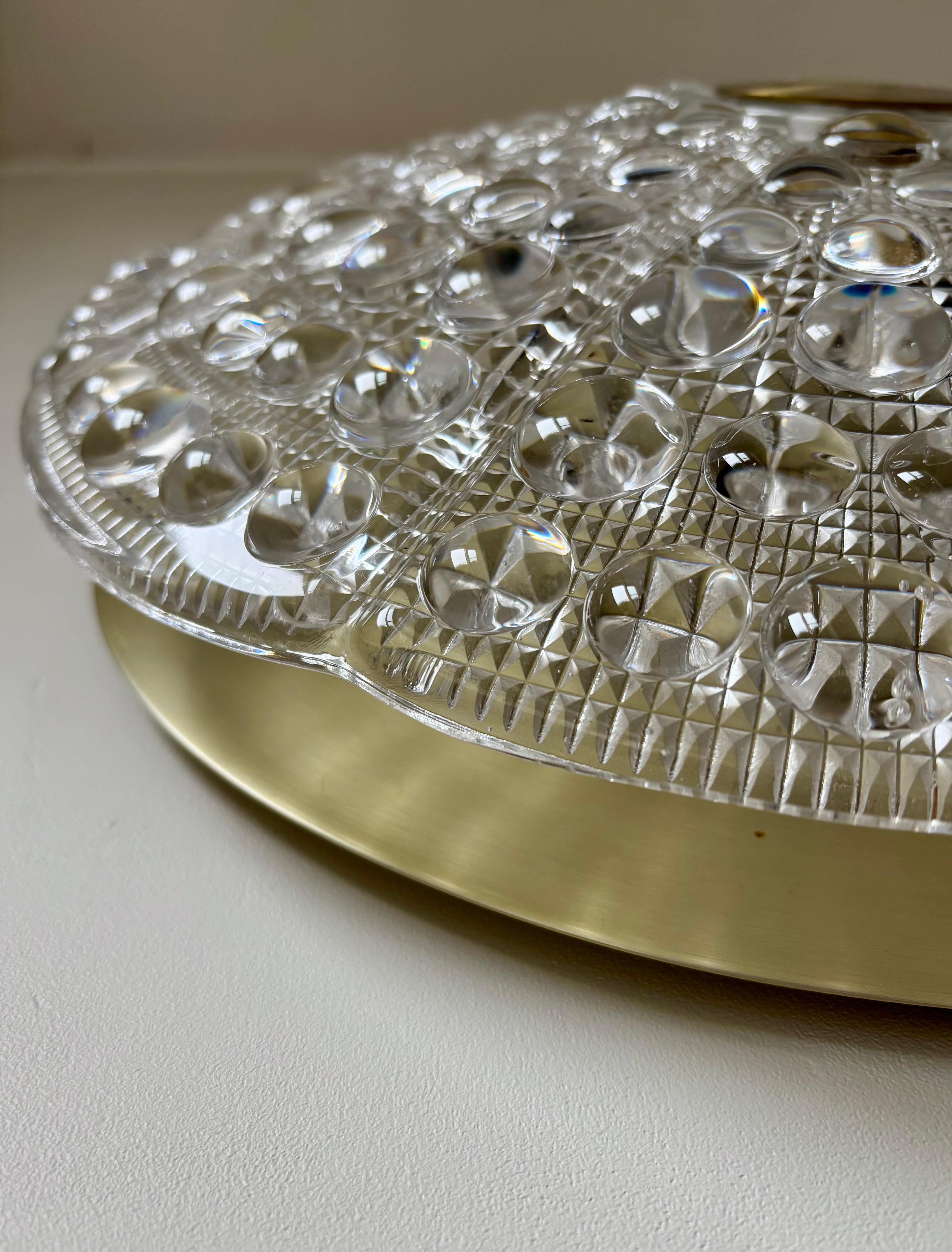 1 de 6 Grande monture à dôme en cristal des années 1950 de Fagerlund pour Orrefors, Suède Bon état - En vente à Copenhagen, DK