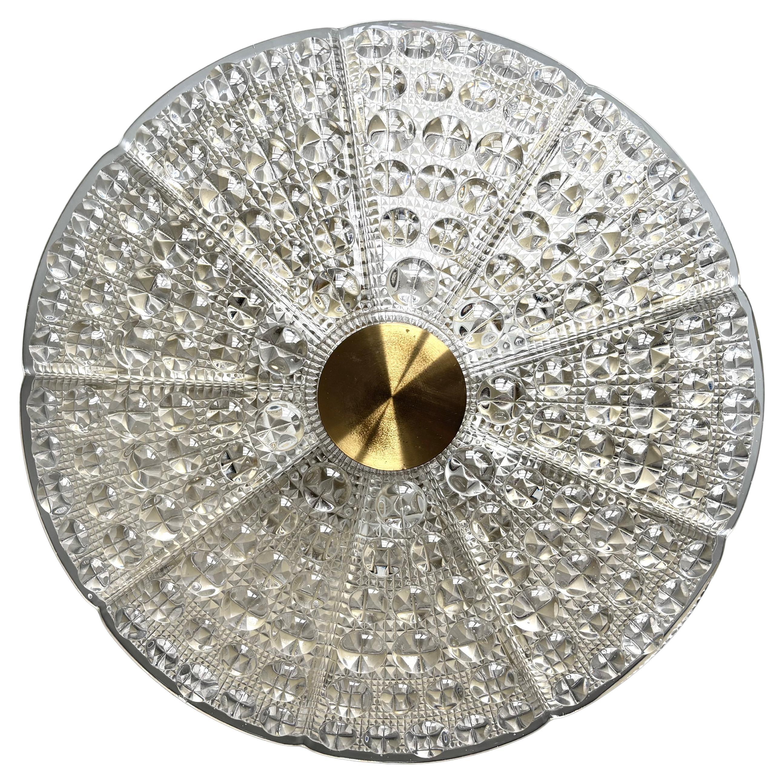 1 von 6 Große 1950er Fagerlund für Orrefors Crystal Dome Flush Mount, Schweden