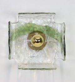 1 of 6 Large Glass Wall Light Designed by Carlo Nason for Kalmar, 1960s