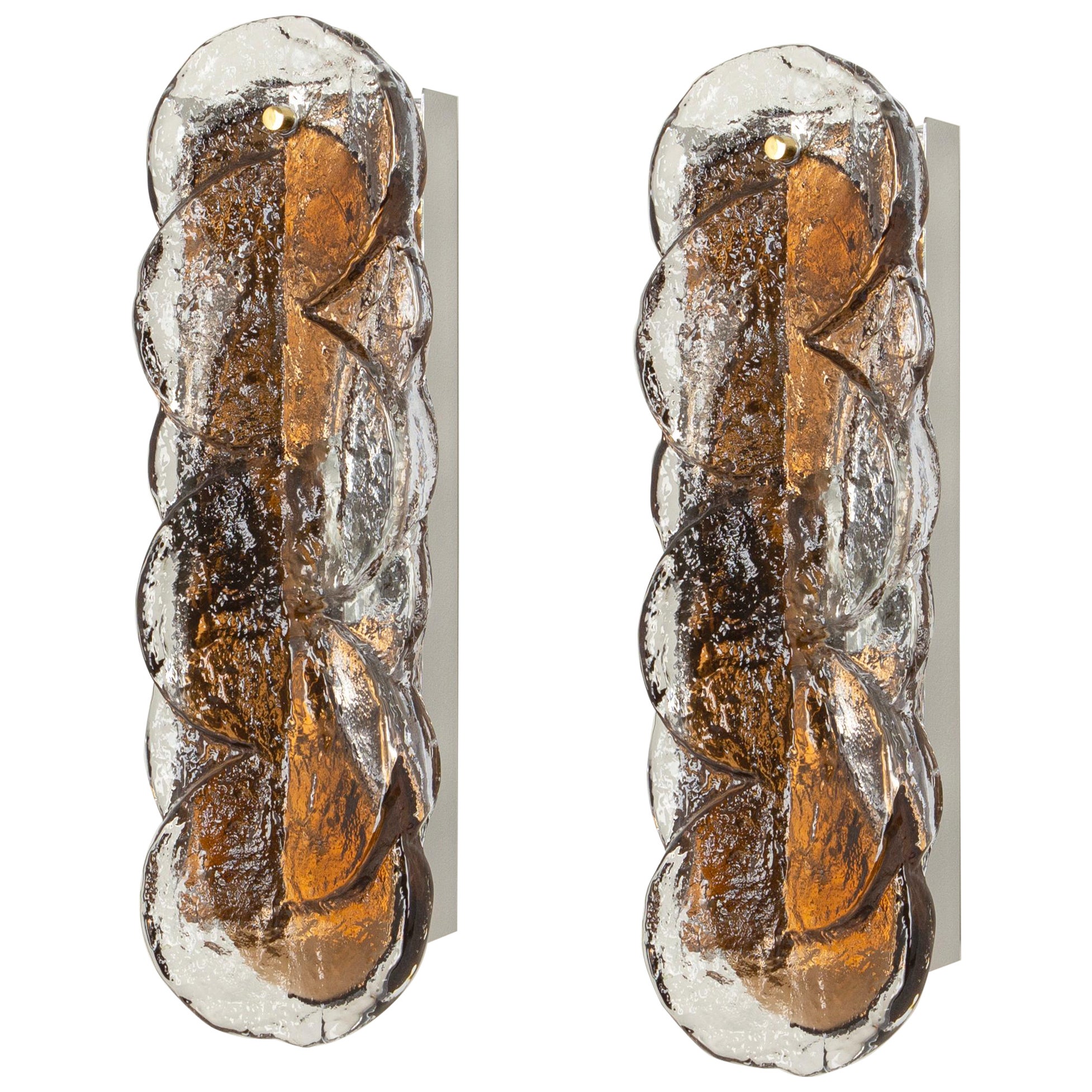 1 di 6 grandi lampade a parete Kalmar Murano Glass Sconces Citrus, Austria, anni
60