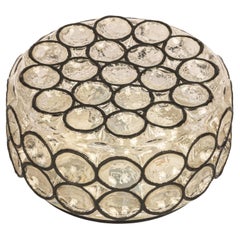 1 of 6 Petite Iron and Glass Wall or Ceiling Lights by Limburg, Germany, 1960s